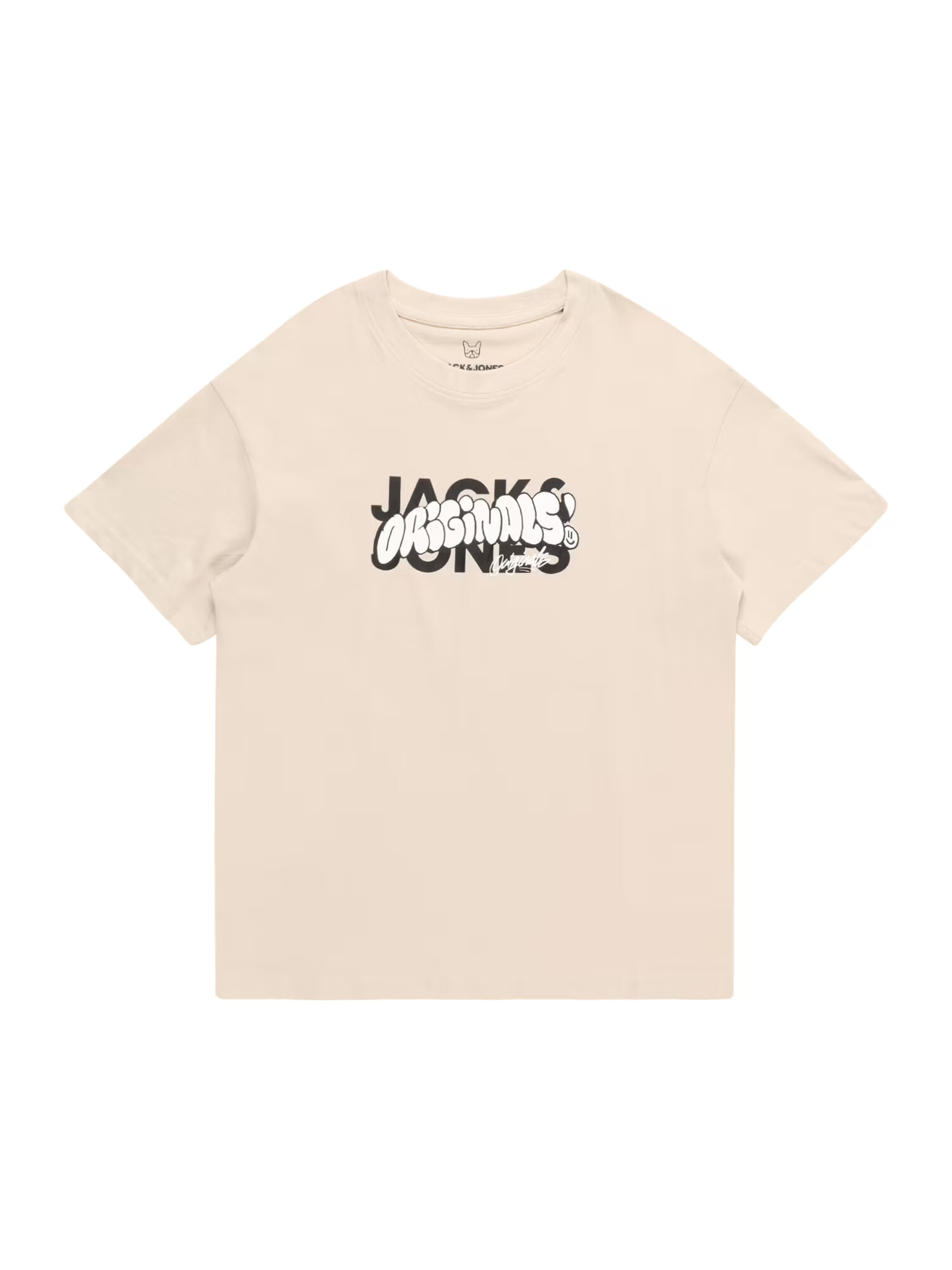 Jack & Jones Junior Μπλουζάκι 'GRAFITTI' μπεζ / μαύρο / λευκό - Pepit.gr