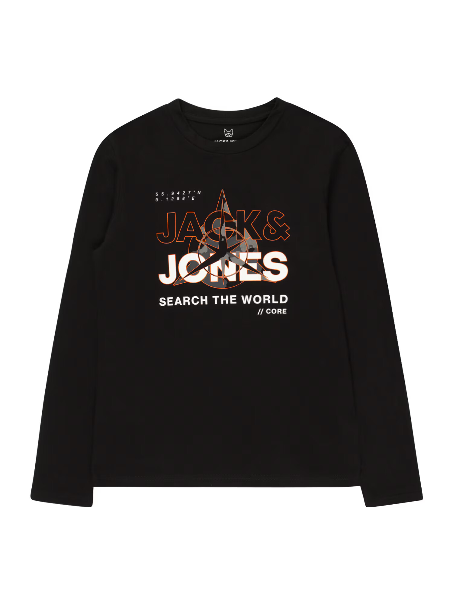 Jack & Jones Junior Μπλουζάκι 'Hunt' γκρι / σκούρο πορτοκαλί / μαύρο / λευκό - Pepit.gr