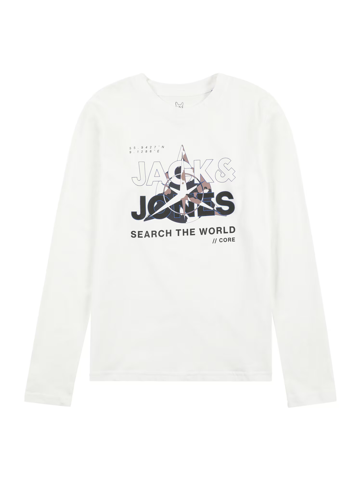 Jack & Jones Junior Μπλουζάκι 'Hunt' μπλε / ανοικτό καφέ / μαύρο / λευκό - Pepit.gr