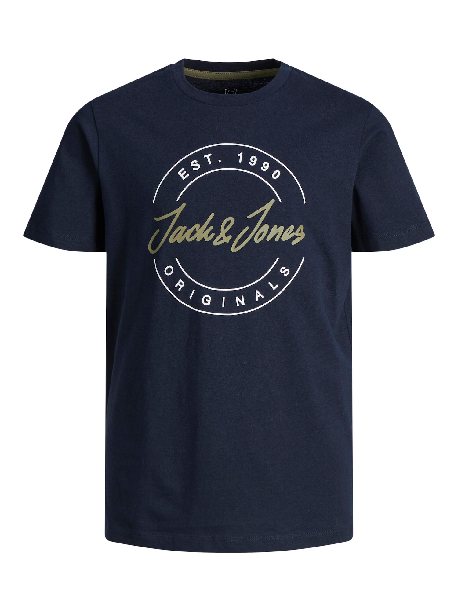 Jack & Jones Junior Μπλουζάκι 'Jerry' σκούρο μπλε / ακτινίδιο / λευκό - Pepit.gr