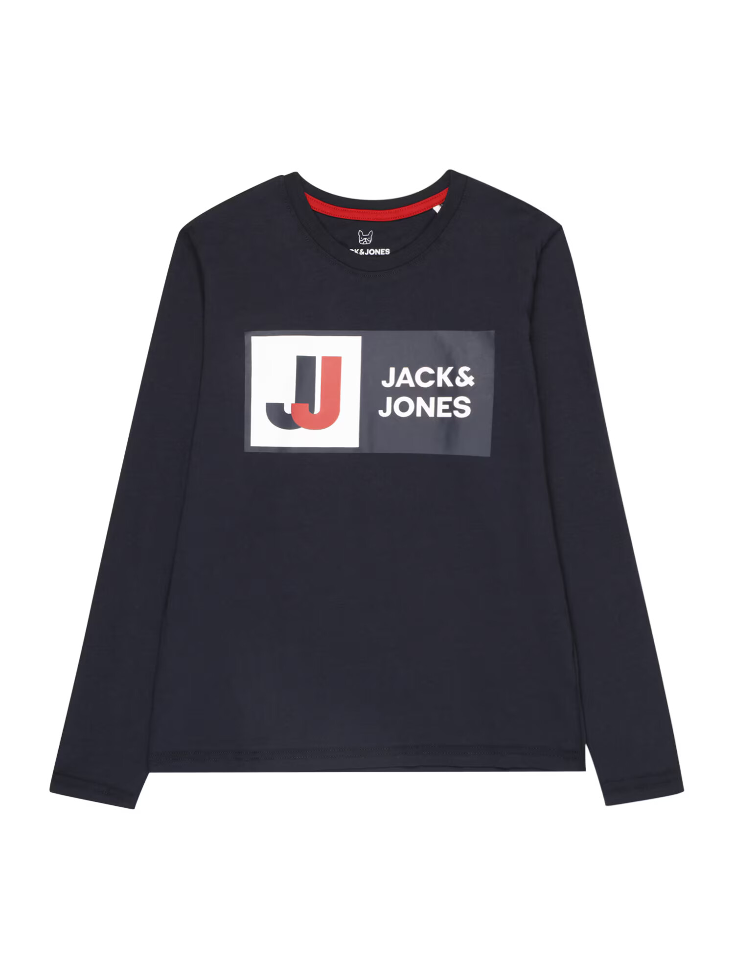 Jack & Jones Junior Μπλουζάκι 'LOGAN' ναυτικό μπλε / σκούρο πορτοκαλί / λευκό - Pepit.gr