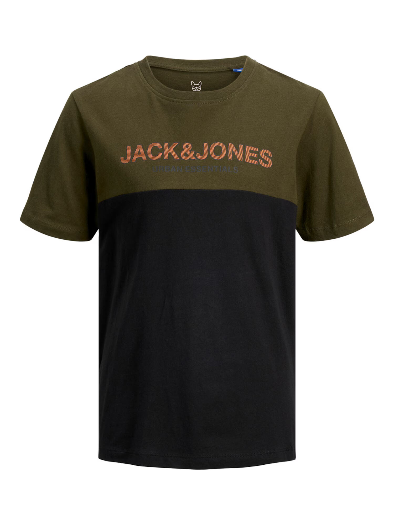 Jack & Jones Junior Μπλουζάκι μπλε νύχτας / λαδί / σκούρο πορτοκαλί - Pepit.gr