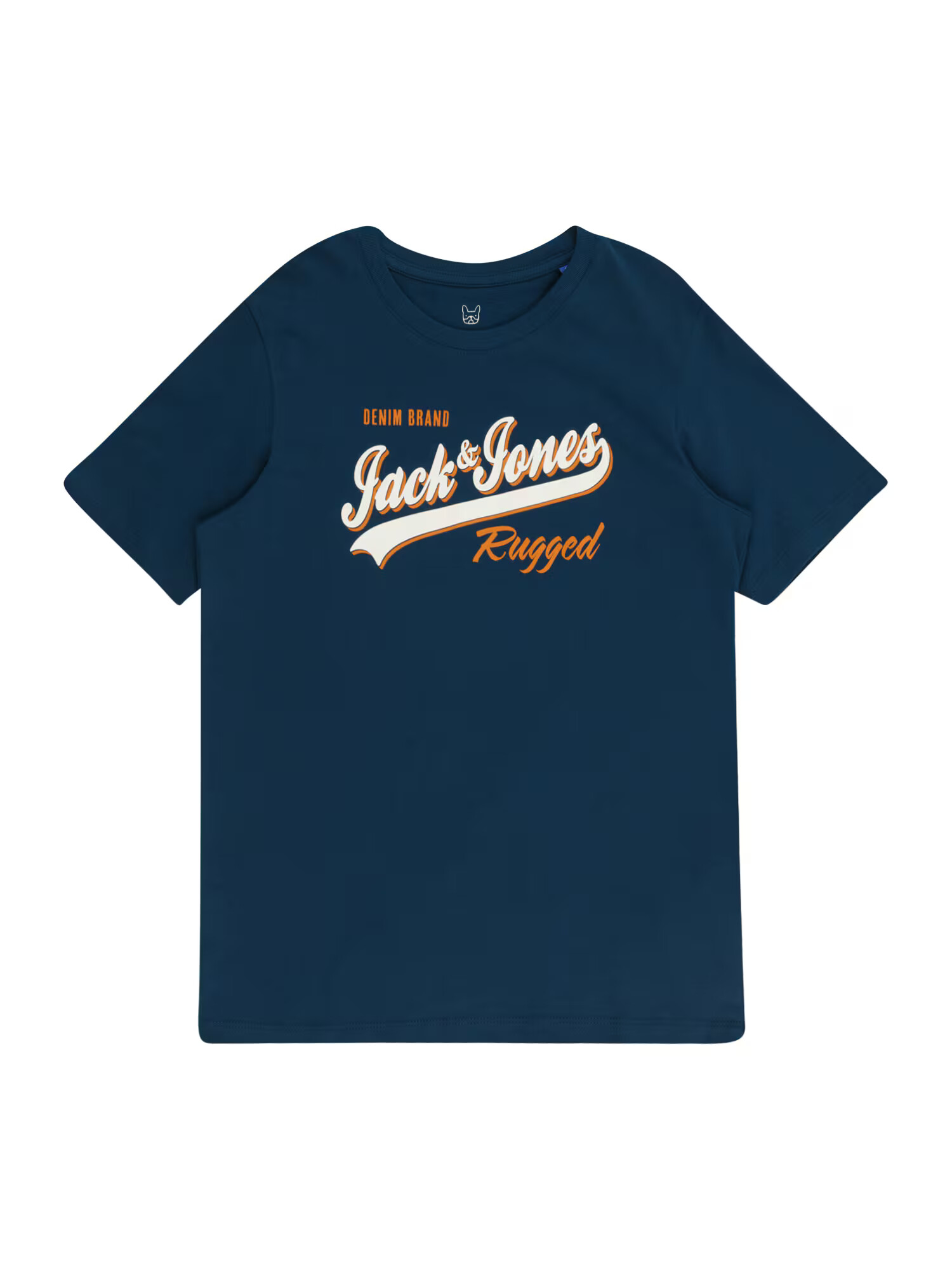 Jack & Jones Junior Μπλουζάκι ναυτικό μπλε / πορτοκαλί / φυσικό λευκό - Pepit.gr