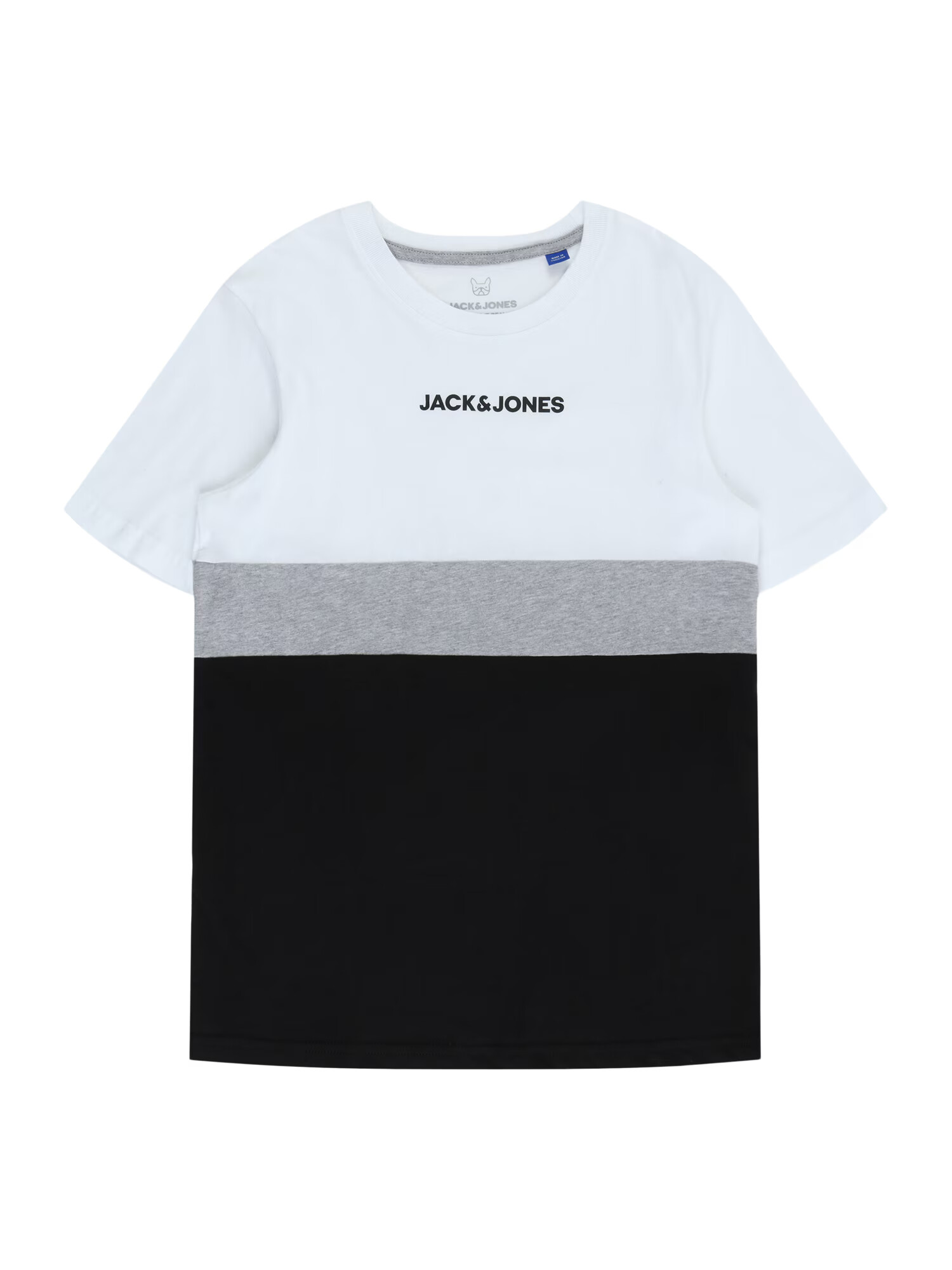 Jack & Jones Junior Μπλουζάκι 'REID' γκρι / μαύρο / λευκό - Pepit.gr