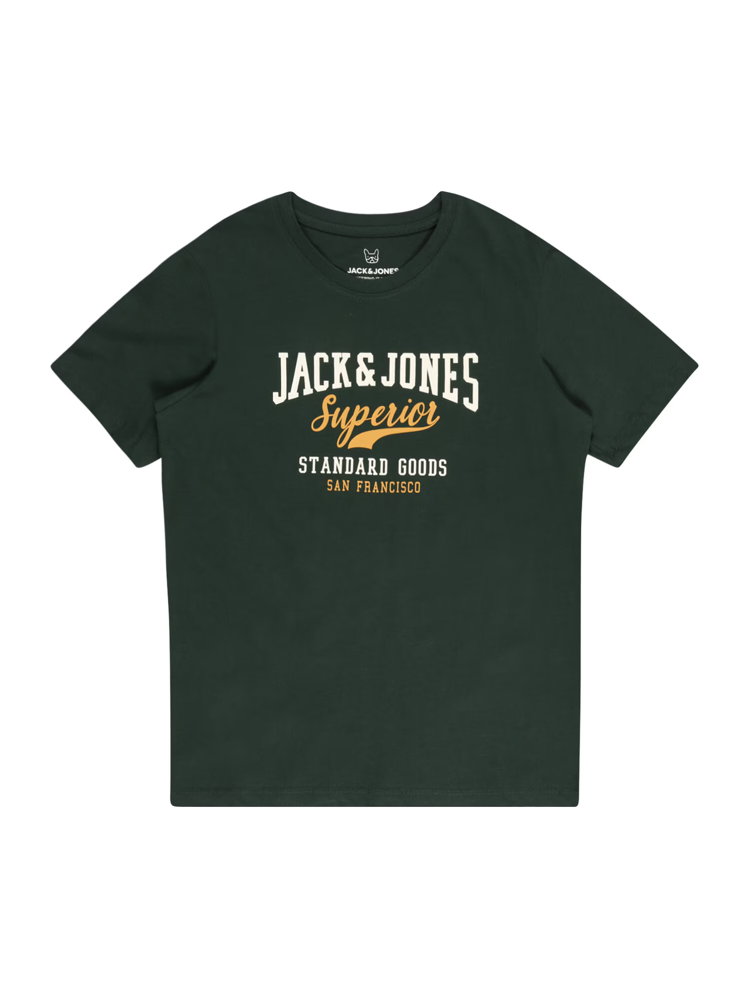 Jack & Jones Junior Μπλουζάκι σκούρο γκρι / πορτοκαλί / λευκό - Pepit.gr