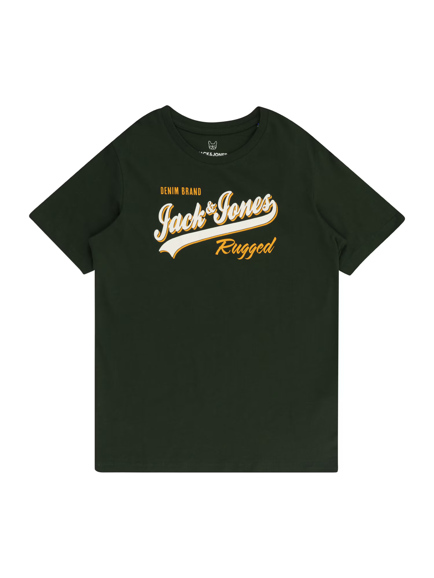 Jack & Jones Junior Μπλουζάκι σκούρο πράσινο / πορτοκαλί / λευκό - Pepit.gr