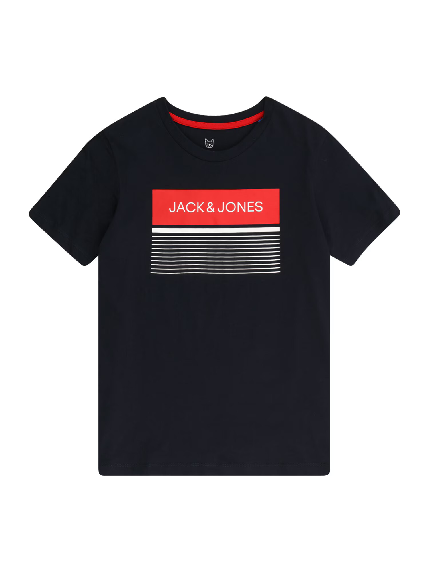 Jack & Jones Junior Μπλουζάκι 'Travis' μπλε νύχτας / κόκκινο / λευκό - Pepit.gr