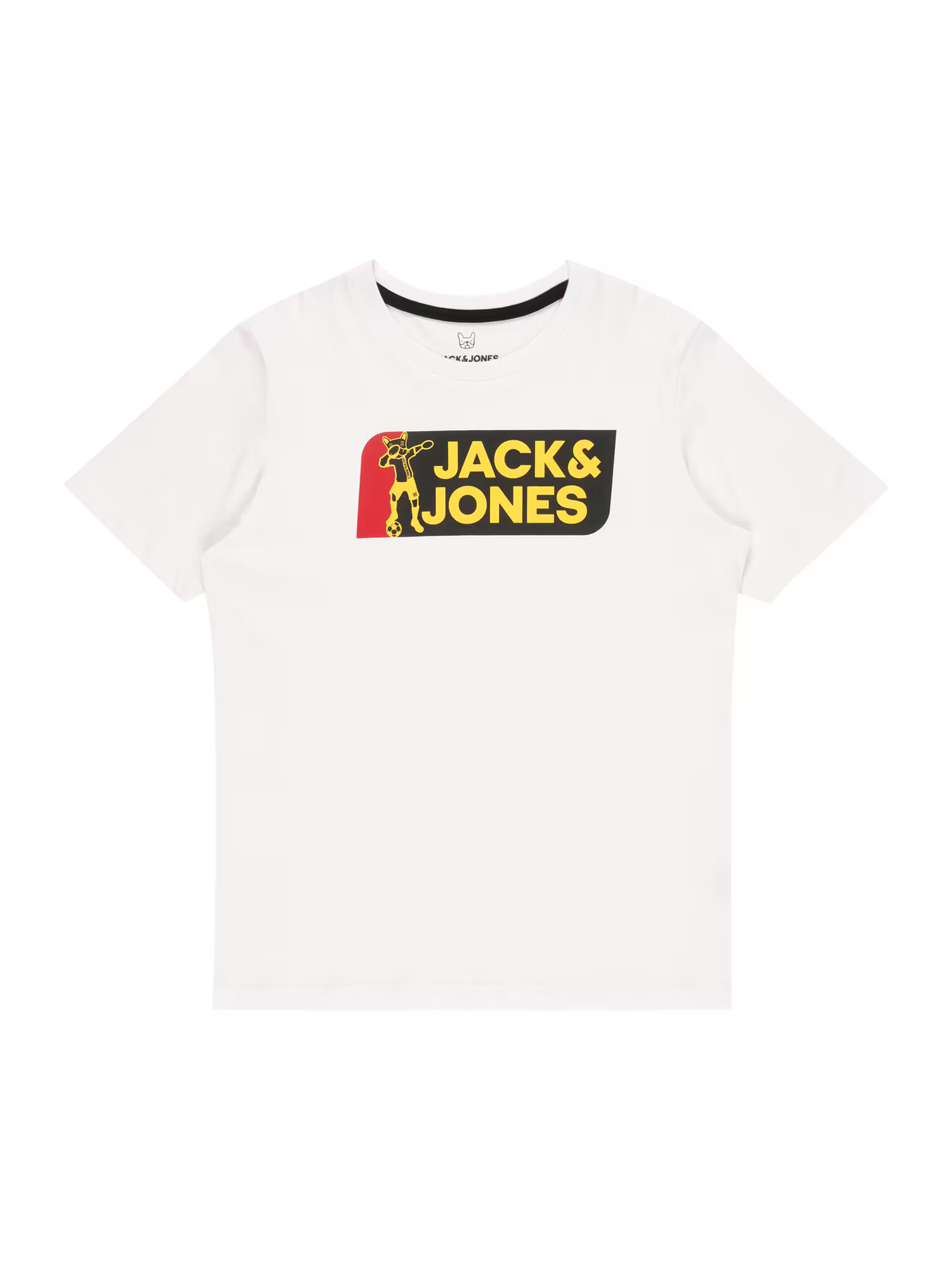 Jack & Jones Junior Μπλουζάκι 'TREAM FOOTBALL' κίτρινο / κόκκινο / μαύρο / λευκό - Pepit.gr