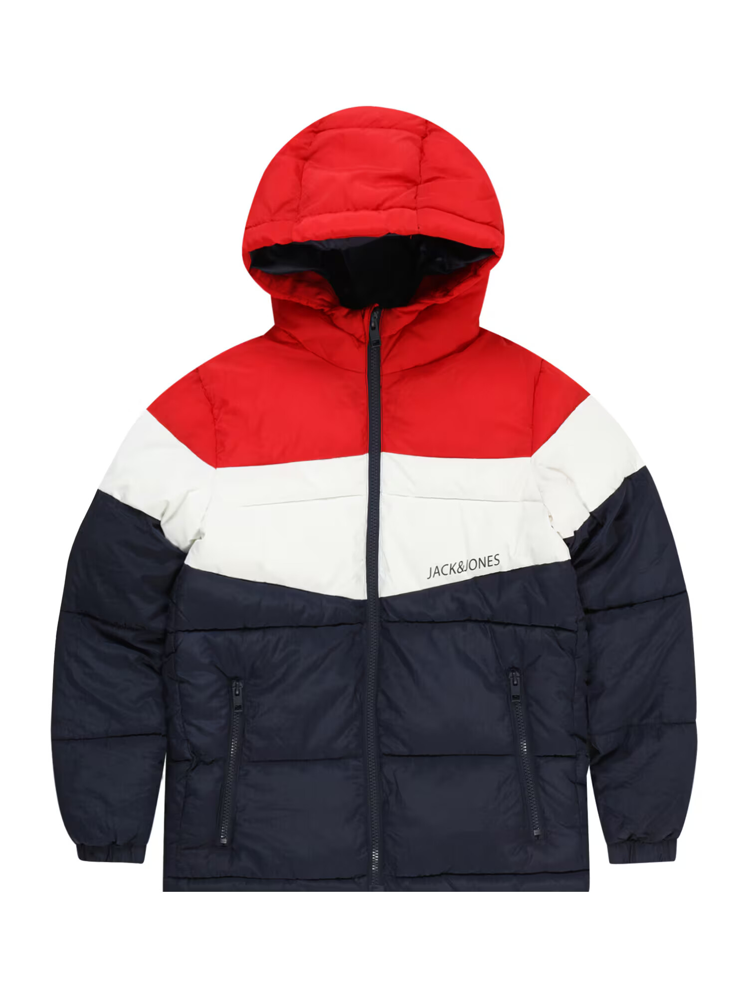 Jack & Jones Junior Φθινοπωρινό και ανοιξιάτικο μπουφάν 'DANIEL' σκούρο μπλε / κόκκινο / λευκό - Pepit.gr