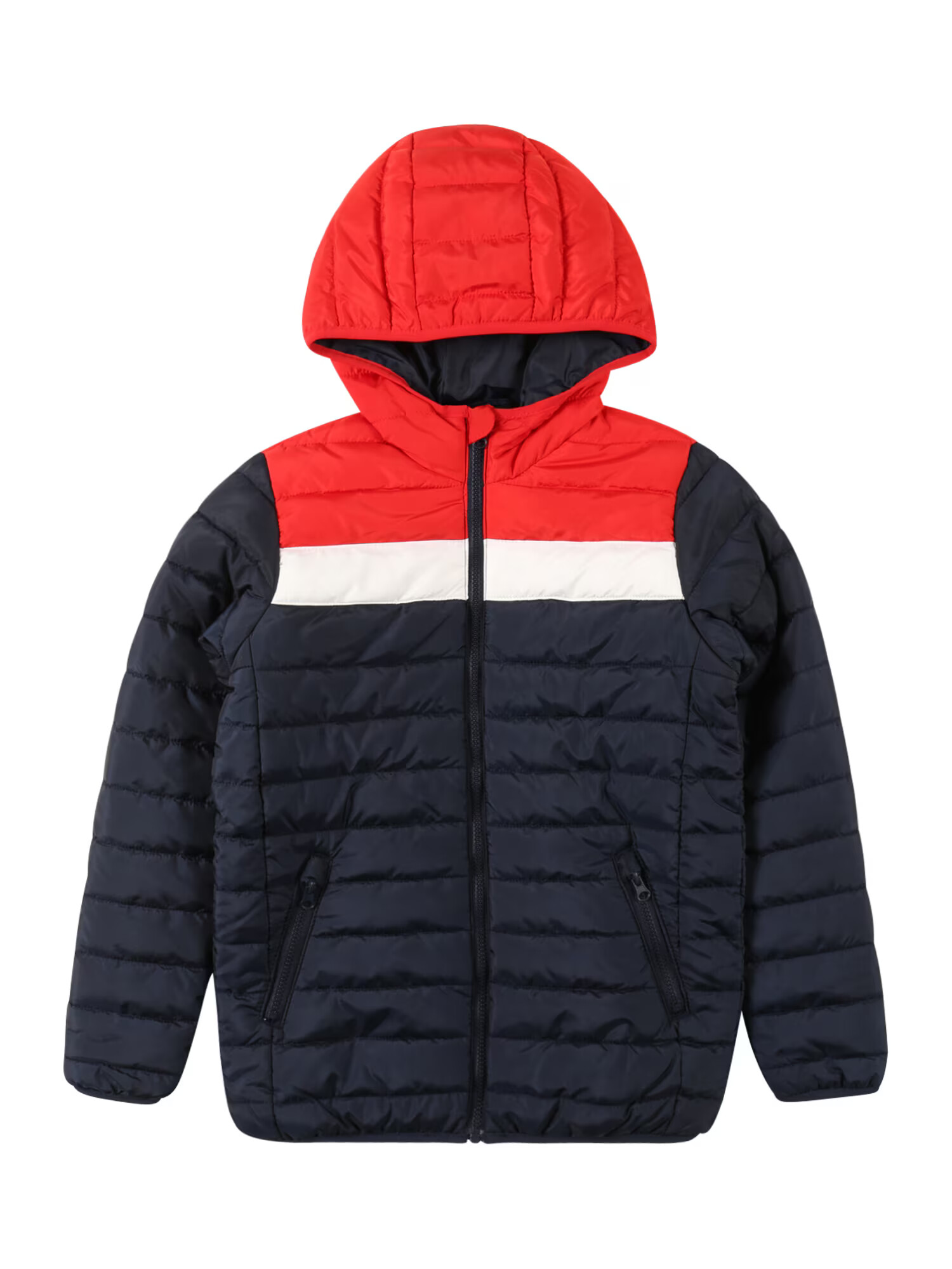 Jack & Jones Junior Φθινοπωρινό και ανοιξιάτικο μπουφάν 'WING' ναυτικό μπλε / κόκκινο / λευκό - Pepit.gr