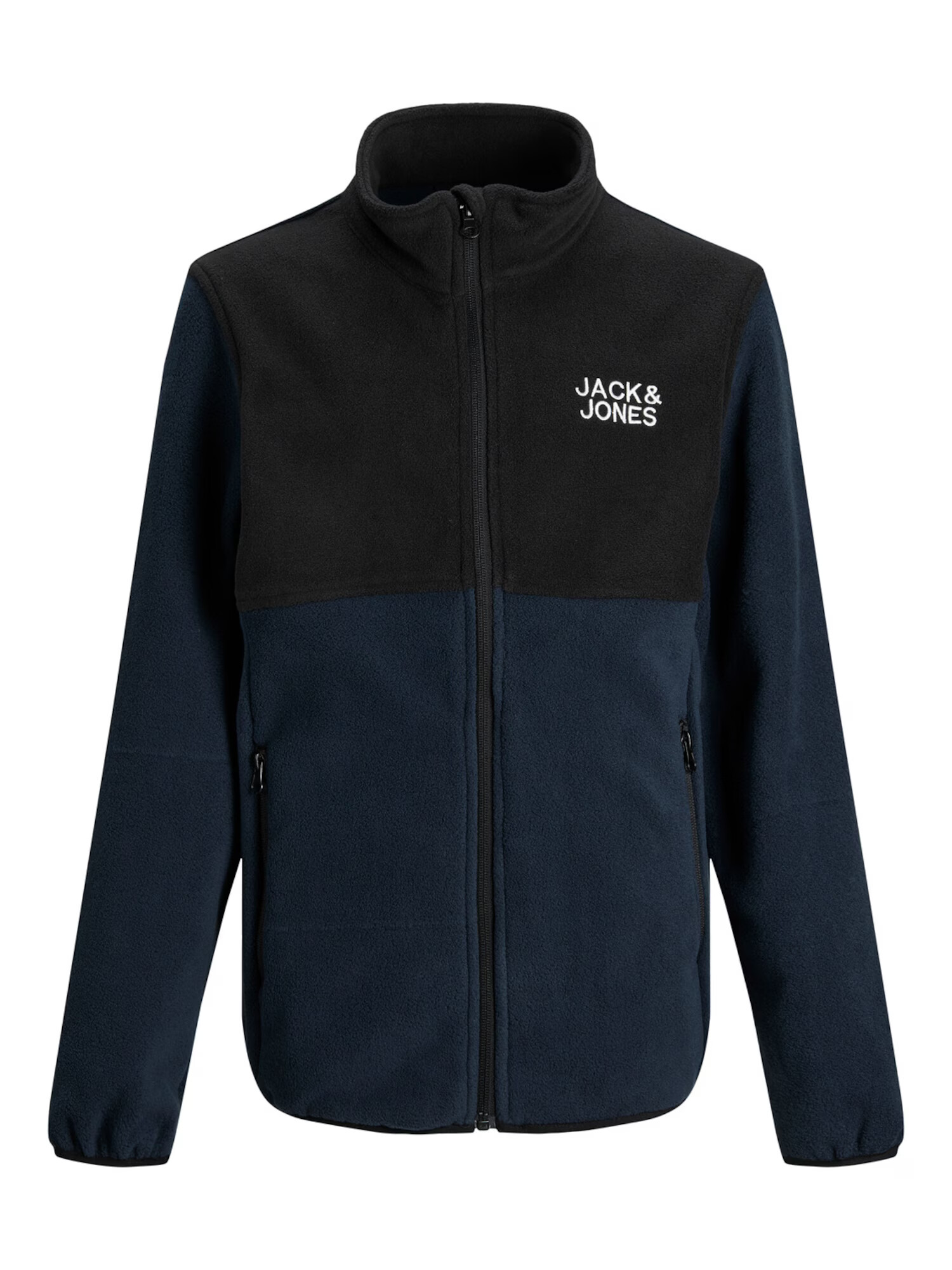 Jack & Jones Junior Ζακέτα φλις 'Hyper' μπλε νύχτας / μαύρο / λευκό - Pepit.gr