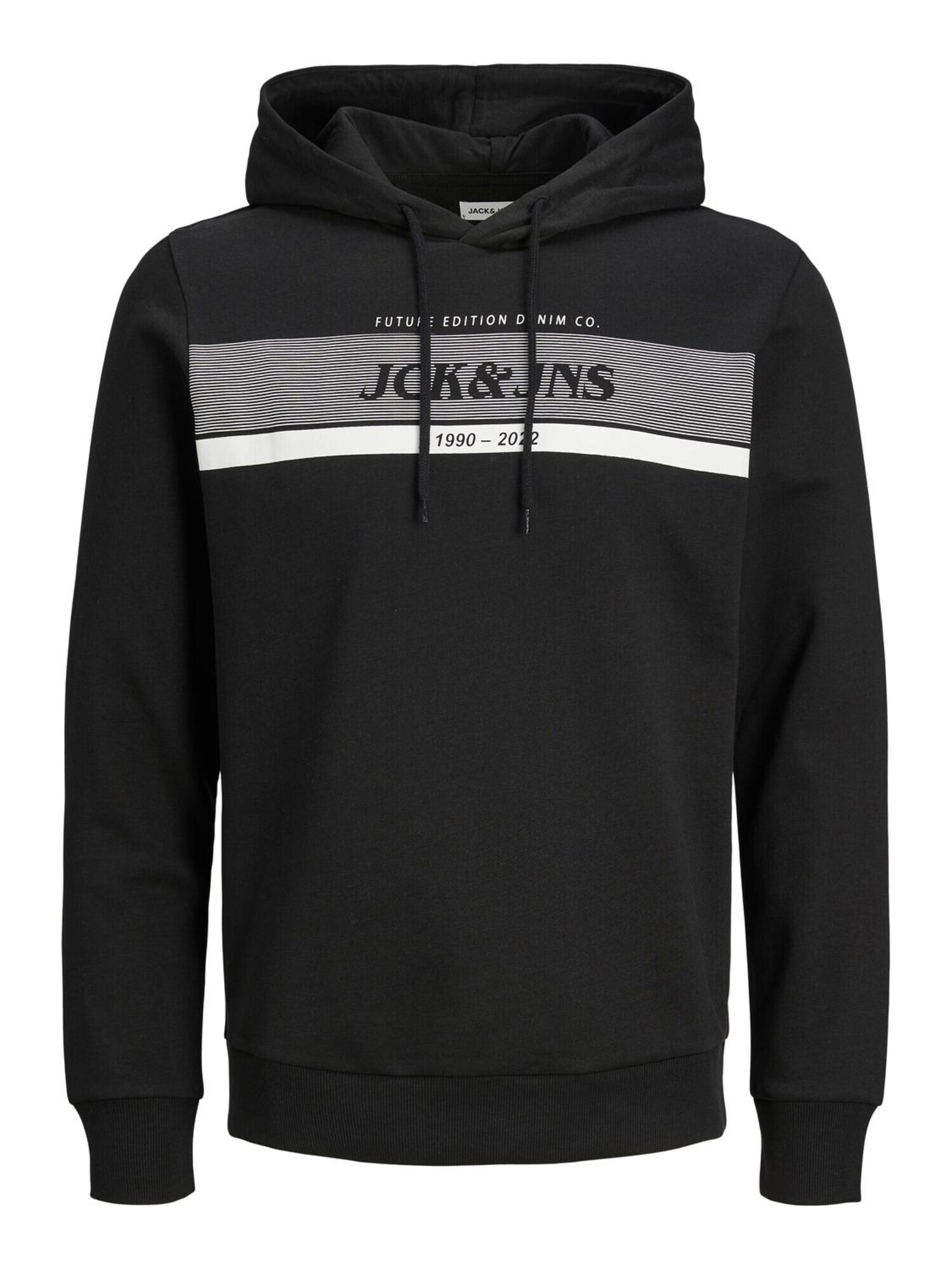 JACK & JONES Μπλούζα φούτερ 'ALEX' μαύρο / λευκό - Pepit.gr