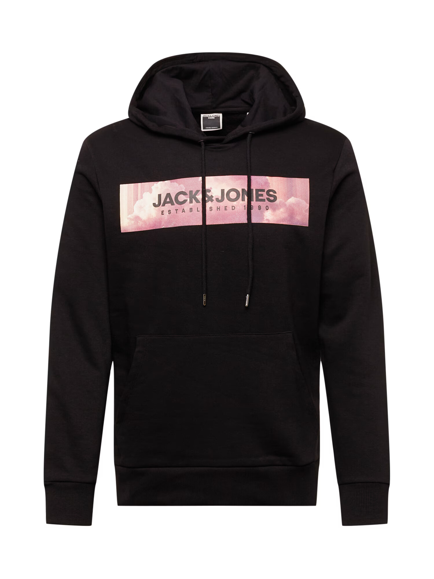 JACK & JONES Μπλούζα φούτερ 'Anniv' βουργουνδί / μαύρο / λευκό - Pepit.gr