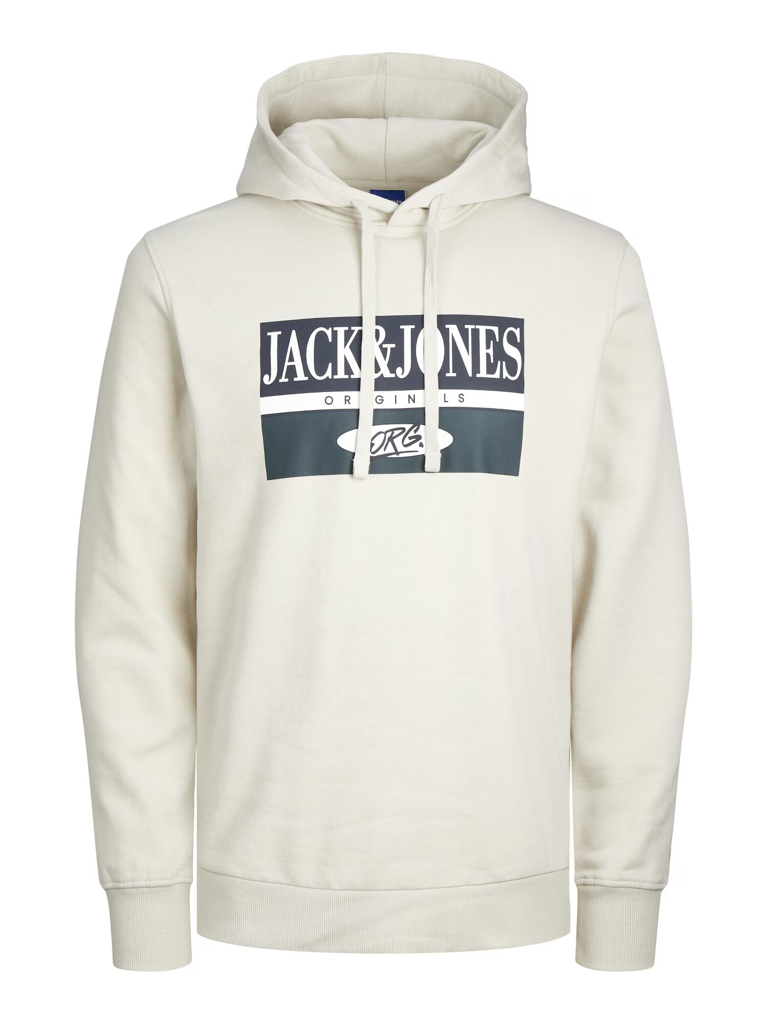 JACK & JONES Μπλούζα φούτερ 'Arthur' μπεζ / ναυτικό μπλε / λευκό - Pepit.gr