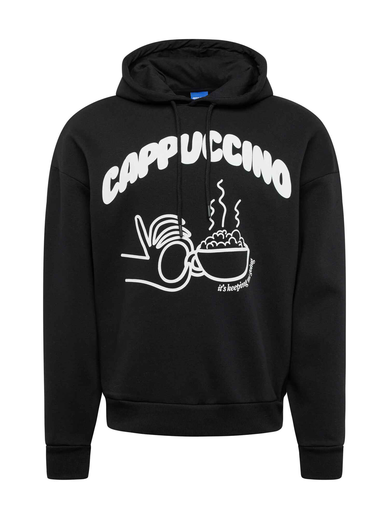 JACK & JONES Μπλούζα φούτερ 'CAPPA' μαύρο / λευκό - Pepit.gr