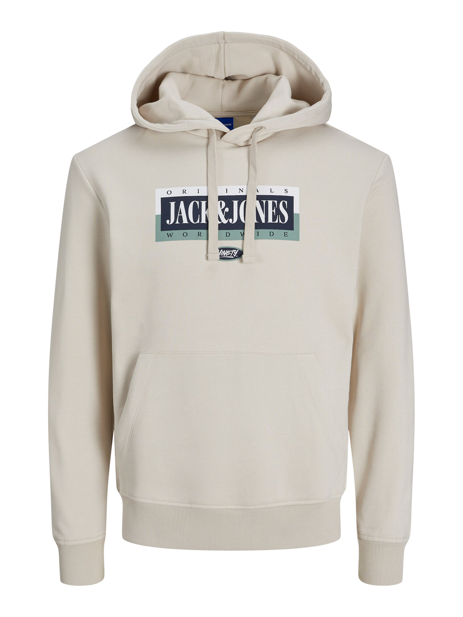 JACK & JONES Μπλούζα φούτερ 'COBIN' μπεζ / πετρόλ / μαύρο / λευκό - Pepit.gr