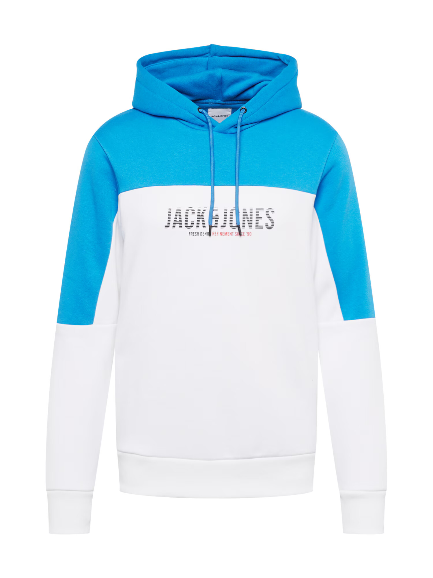 JACK & JONES Μπλούζα φούτερ 'DAN' αζούρ / κόκκινο παστέλ / μαύρο / λευκό - Pepit.gr