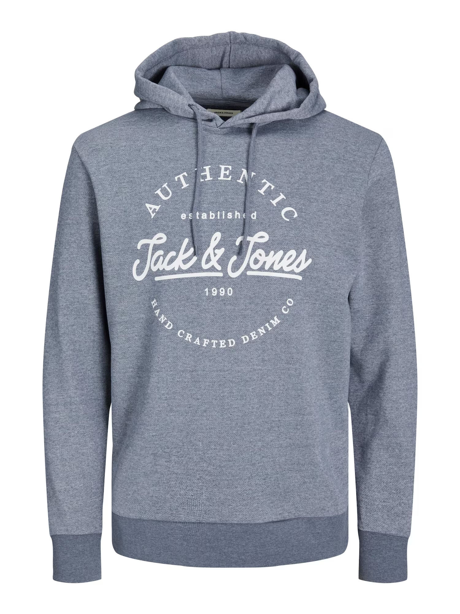 JACK & JONES Μπλούζα φούτερ 'Dusty' μπλε μελανζέ / λευκό - Pepit.gr