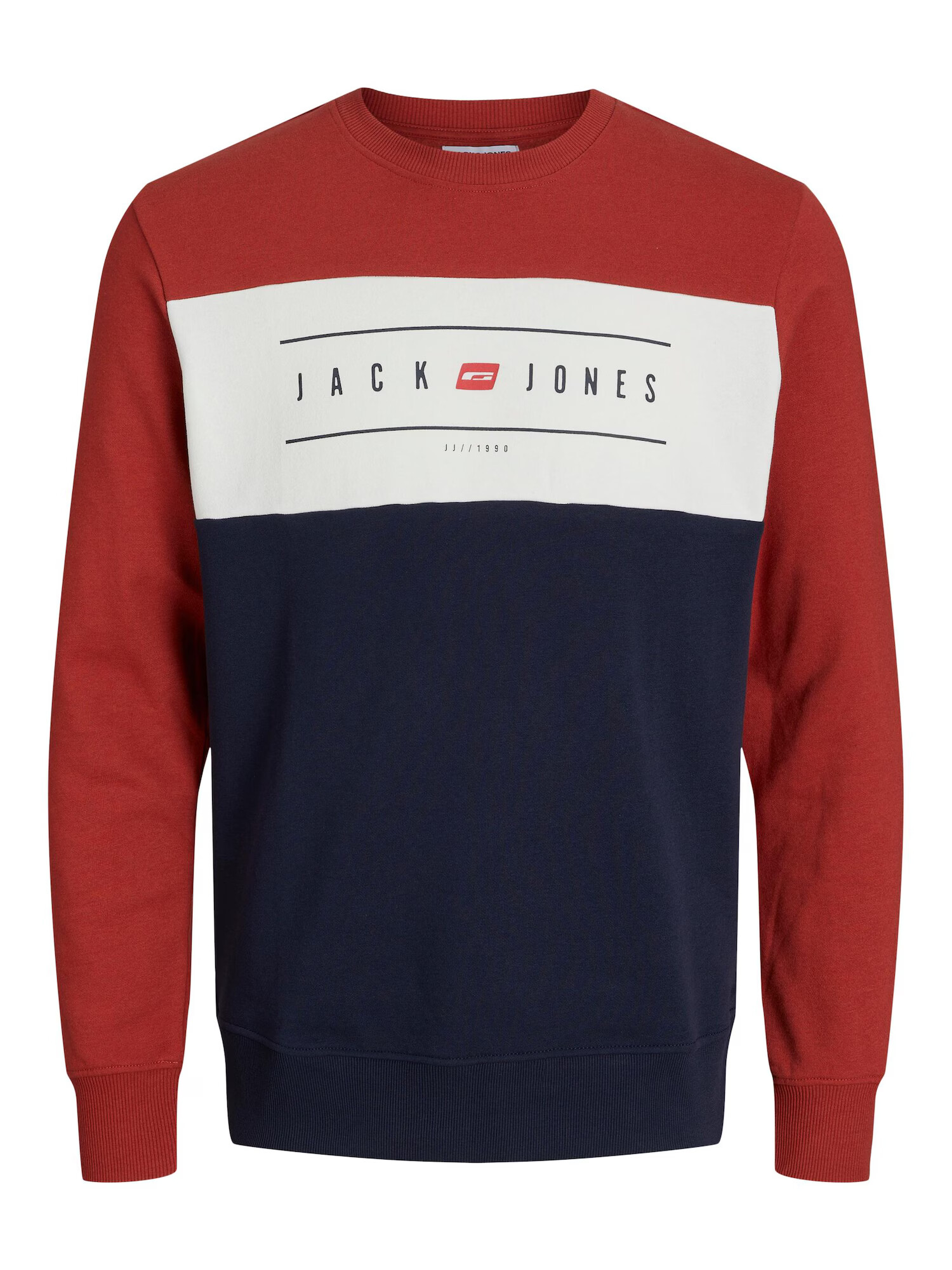 JACK & JONES Μπλούζα φούτερ 'ELLIOT' ναυτικό μπλε / αιματί / μαύρο / offwhite - Pepit.gr