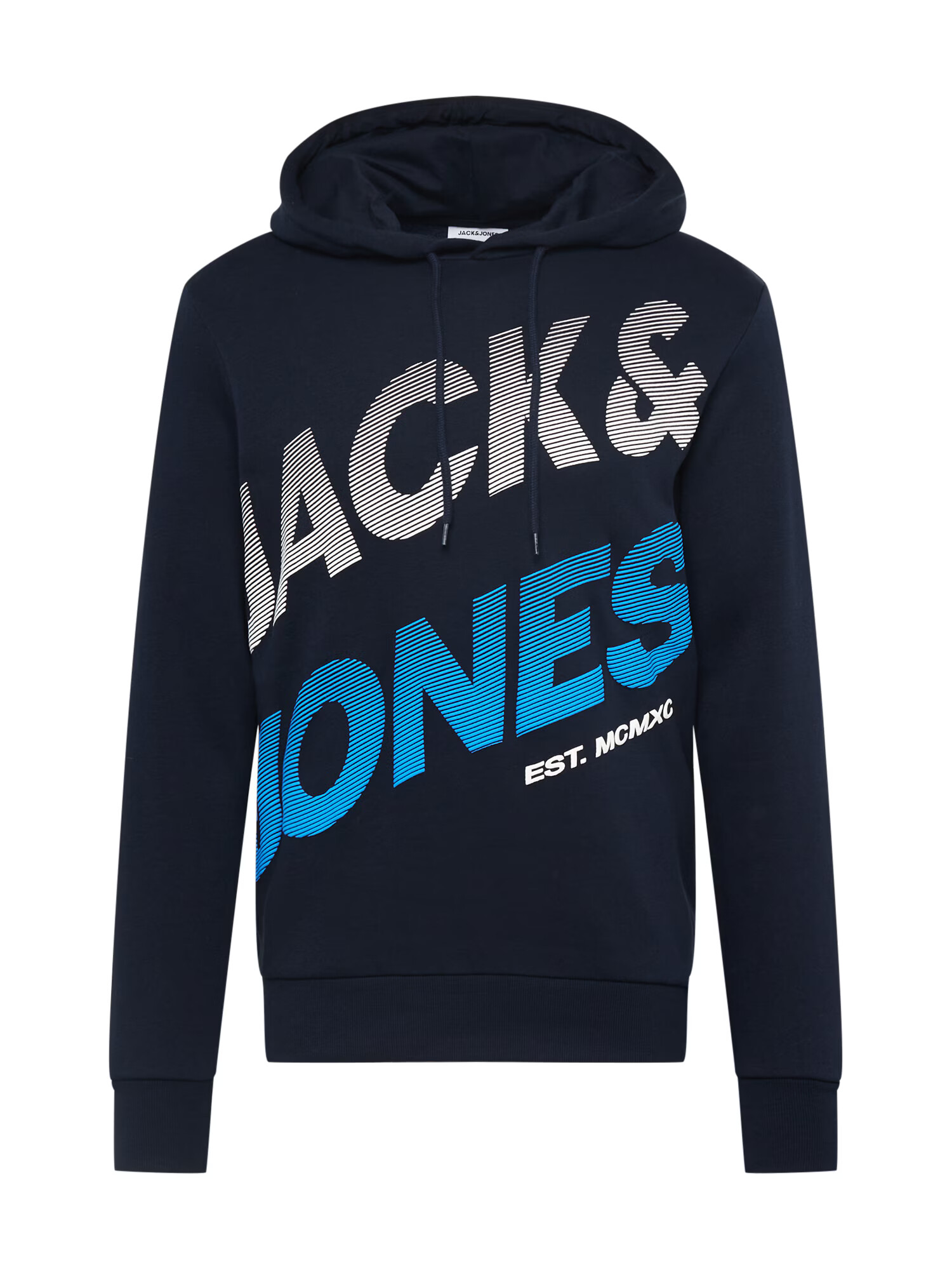 JACK & JONES Μπλούζα φούτερ 'FORMATION' ναυτικό μπλε / αζούρ / λευκό - Pepit.gr