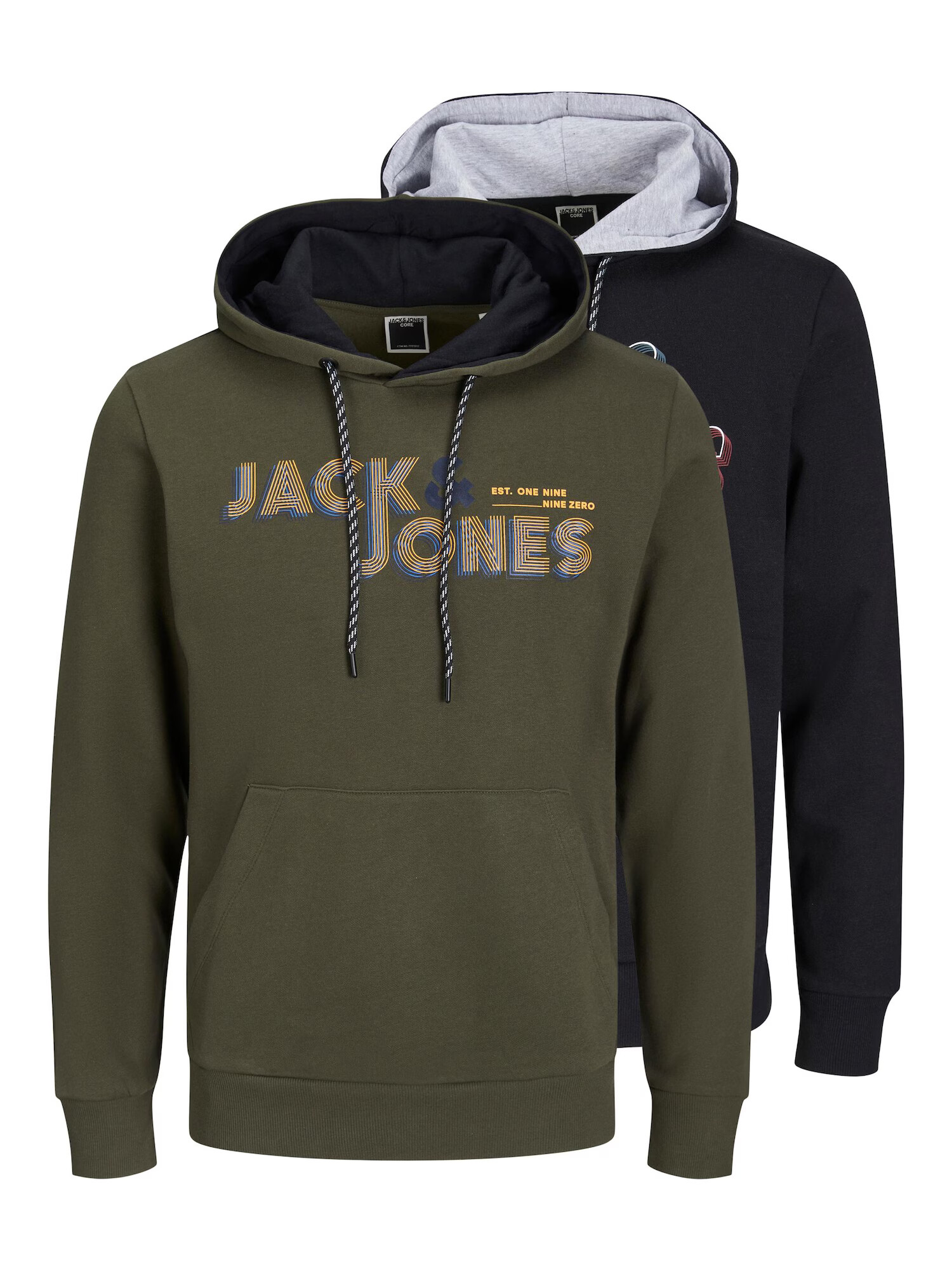 JACK & JONES Μπλούζα φούτερ 'FRIDAY' κίτρινο / χακί / μαύρο / λευκό - Pepit.gr