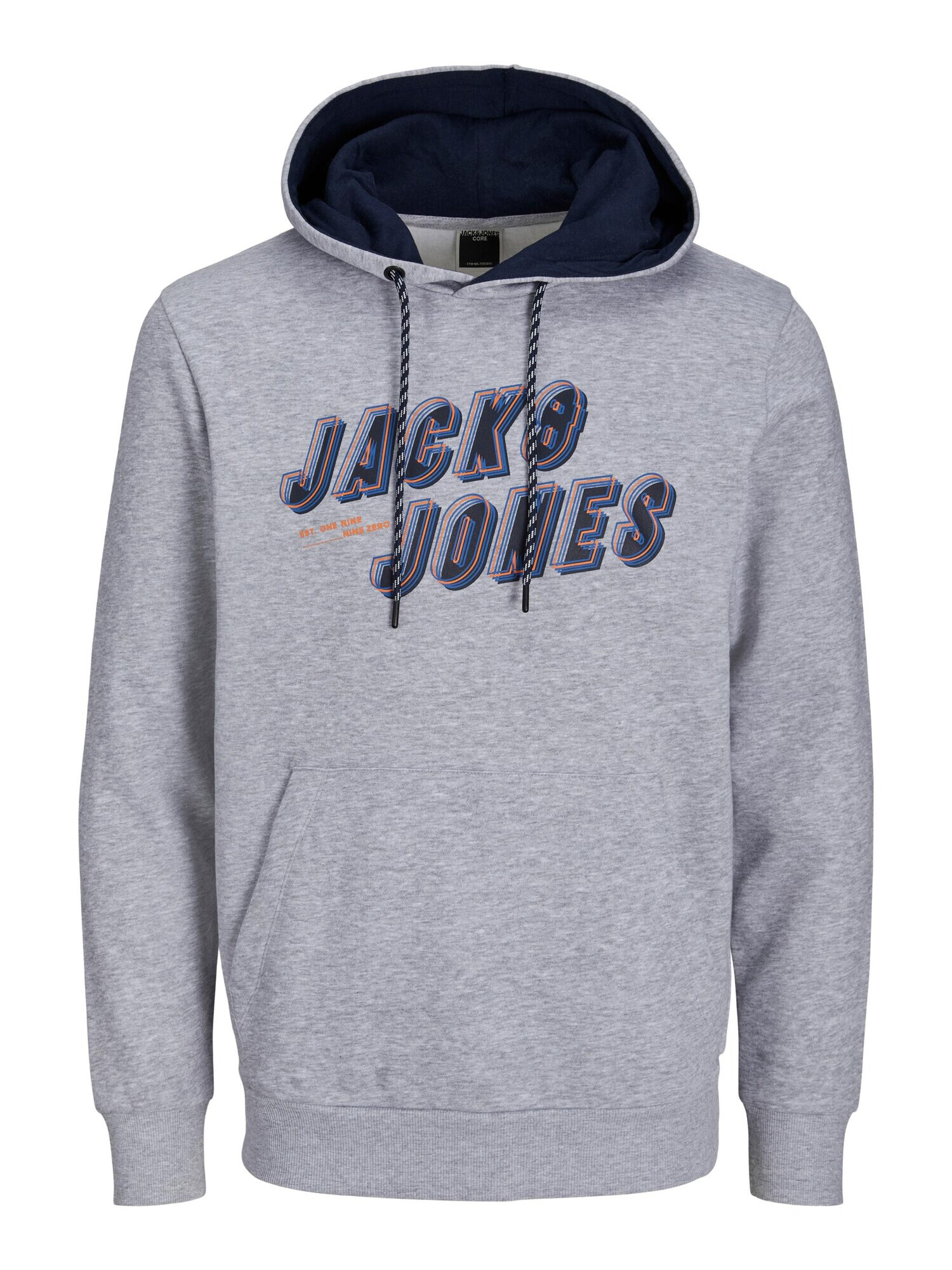 JACK & JONES Μπλούζα φούτερ 'Friday' ναυτικό μπλε / γκρι μελανζέ / πορτοκαλί / μαύρο - Pepit.gr