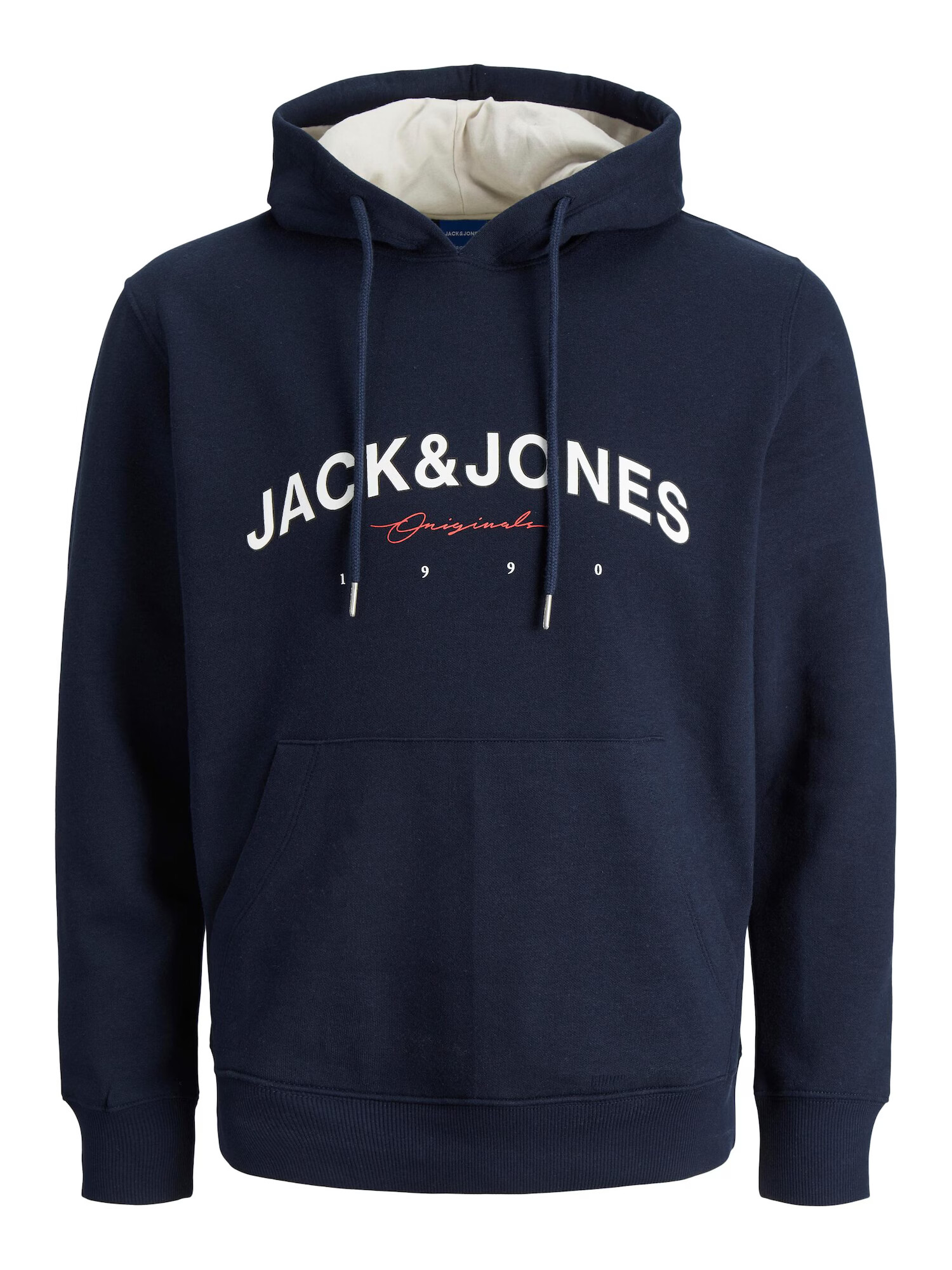 JACK & JONES Μπλούζα φούτερ 'Friday' ναυτικό μπλε / ανοικτό κόκκινο / λευκό - Pepit.gr