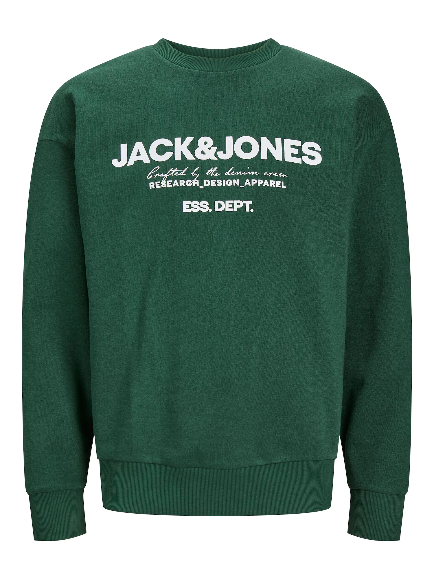 JACK & JONES Μπλούζα φούτερ 'Gale' σκούρο πράσινο / λευκό μελανζέ - Pepit.gr