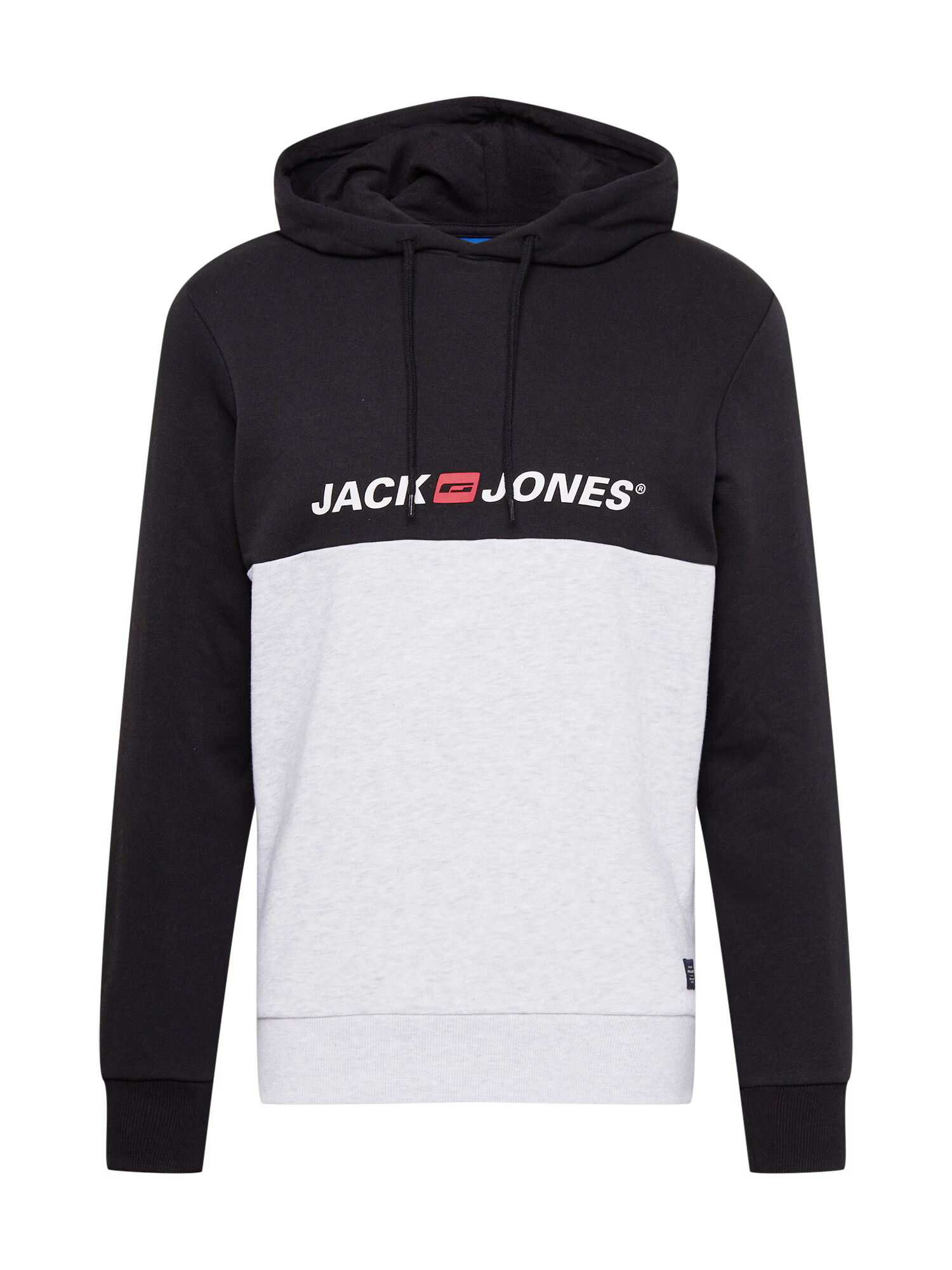 JACK & JONES Μπλούζα φούτερ γκρι μελανζέ / κόκκινο / μαύρο - Pepit.gr