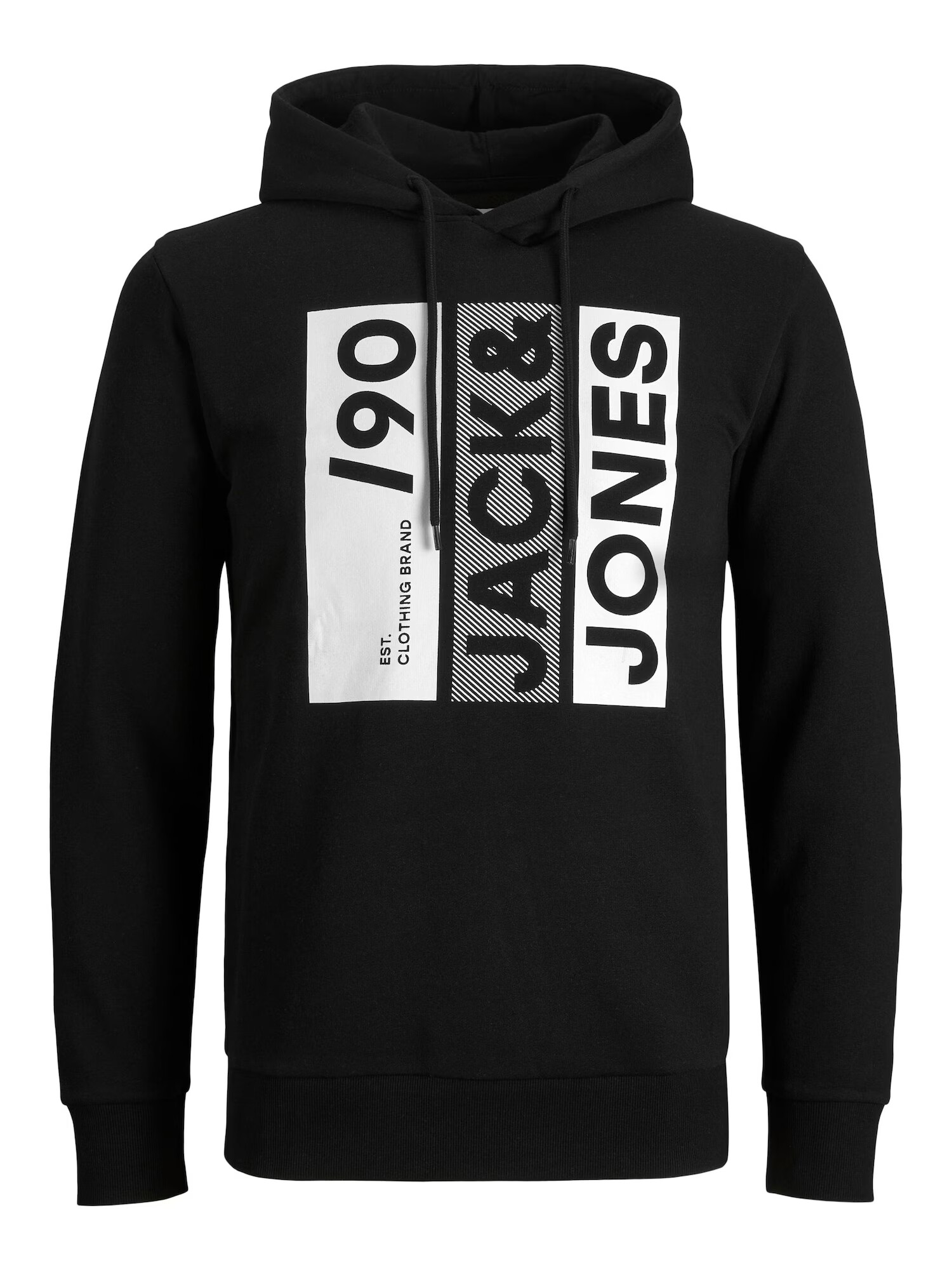 JACK & JONES Μπλούζα φούτερ 'JIO' μαύρο / λευκό - Pepit.gr