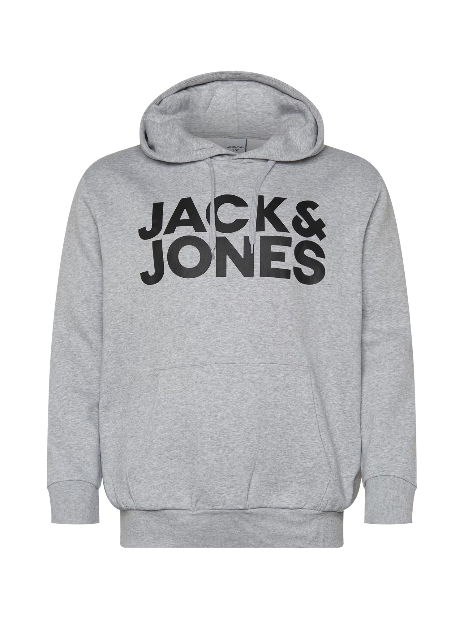 Jack & Jones Plus Μπλούζα φούτερ 'Ecorp' γκρι μελανζέ / μαύρο - Pepit.gr