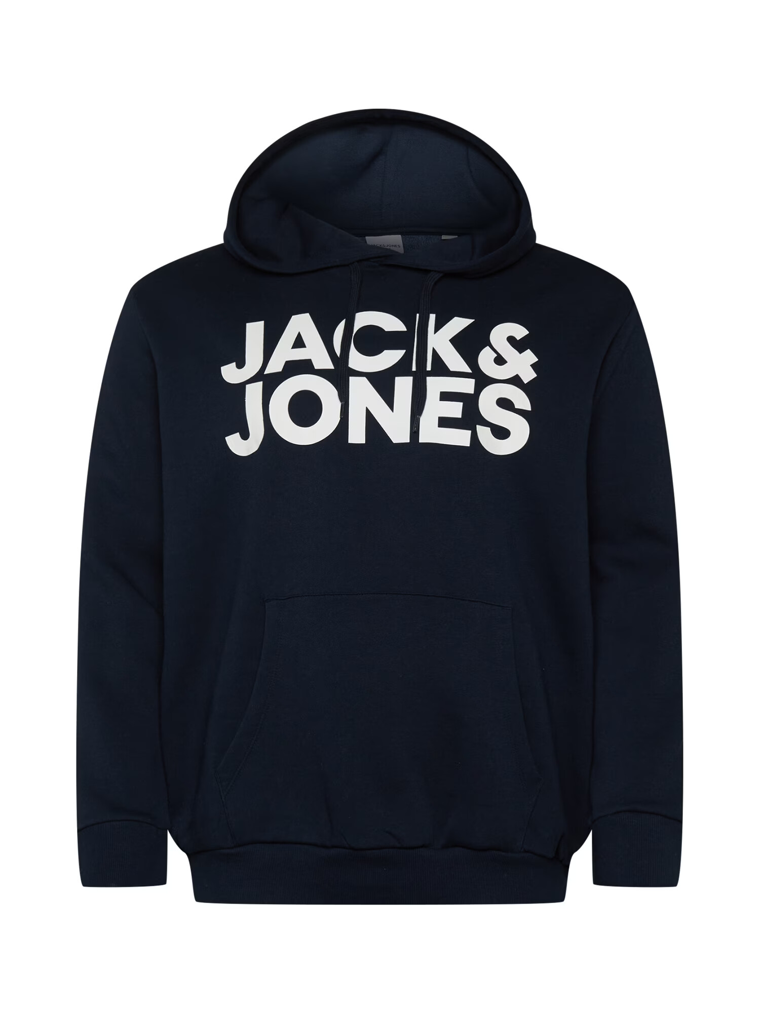 Jack & Jones Plus Μπλούζα φούτερ 'JJECORP' σκούρο μπλε / λευκό - Pepit.gr