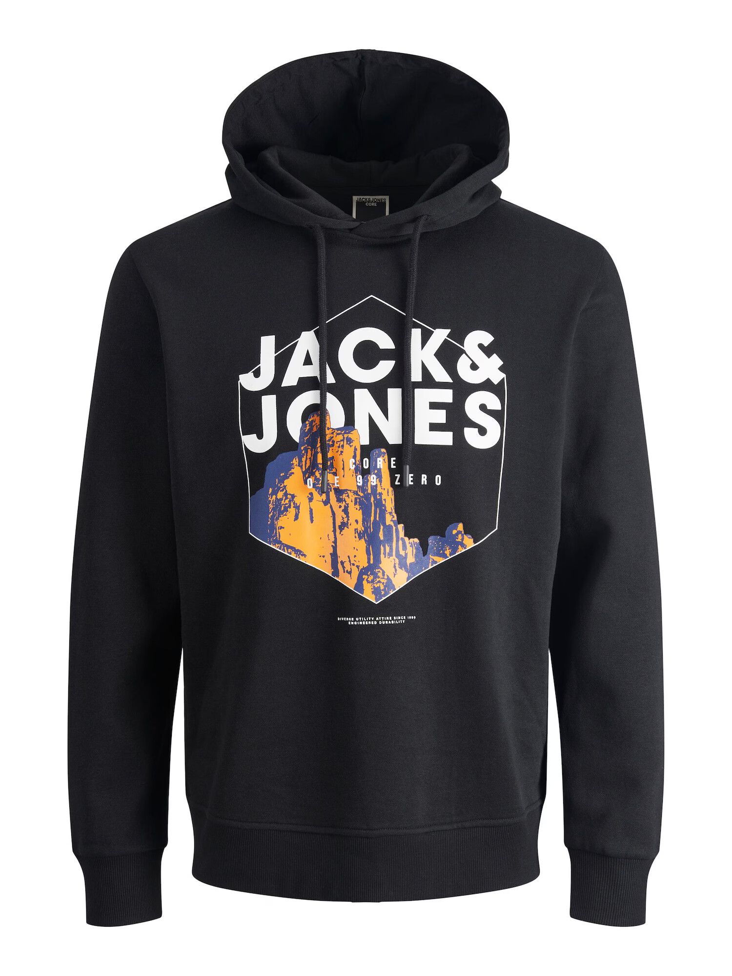 JACK & JONES Μπλούζα φούτερ 'Kalf' ναυτικό μπλε / χρυσοκίτρινο / μαύρο / λευκό - Pepit.gr