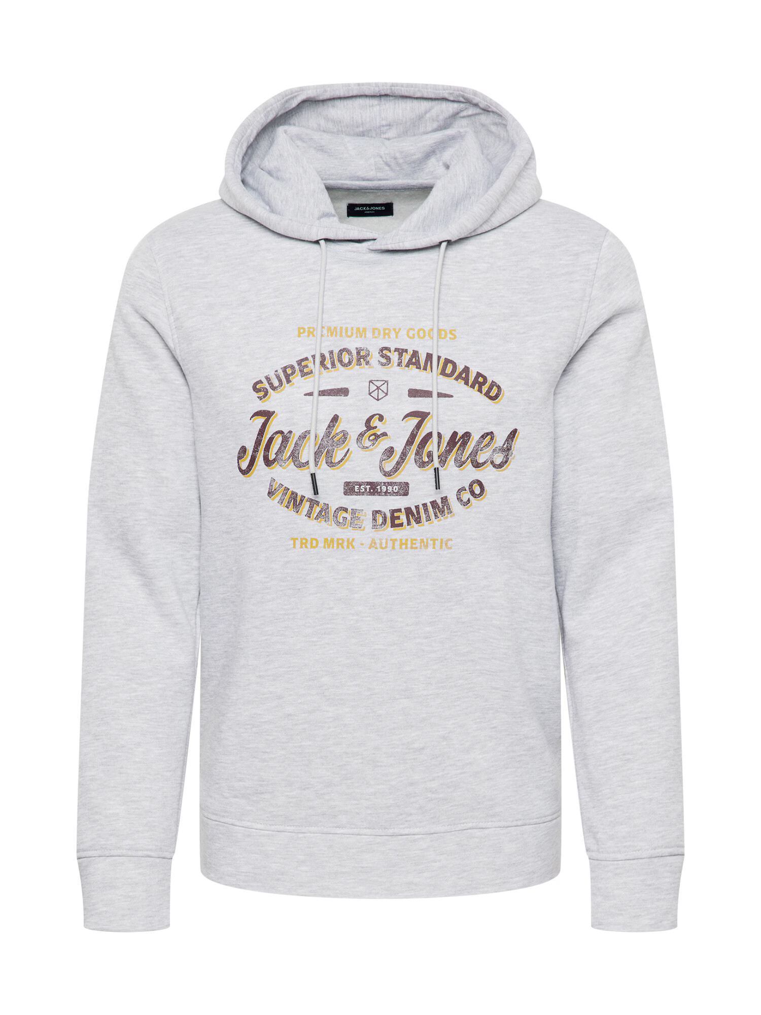 JACK & JONES Μπλούζα φούτερ κάρυ / ανοικτό γκρι / μπορντό - Pepit.gr