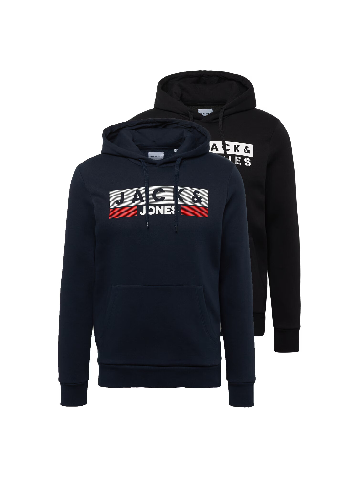 JACK & JONES Μπλούζα φούτερ κόκκινο / μαύρο / λευκό - Pepit.gr