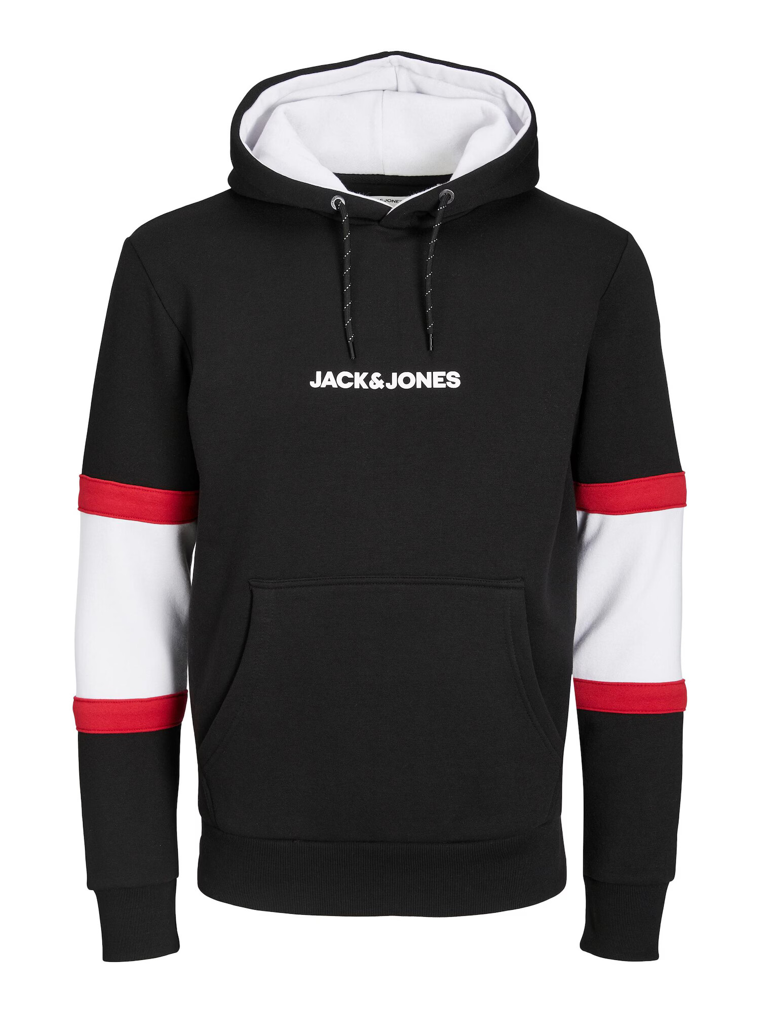 JACK & JONES Μπλούζα φούτερ 'LAYTON' κόκκινο / μαύρο / λευκό - Pepit.gr