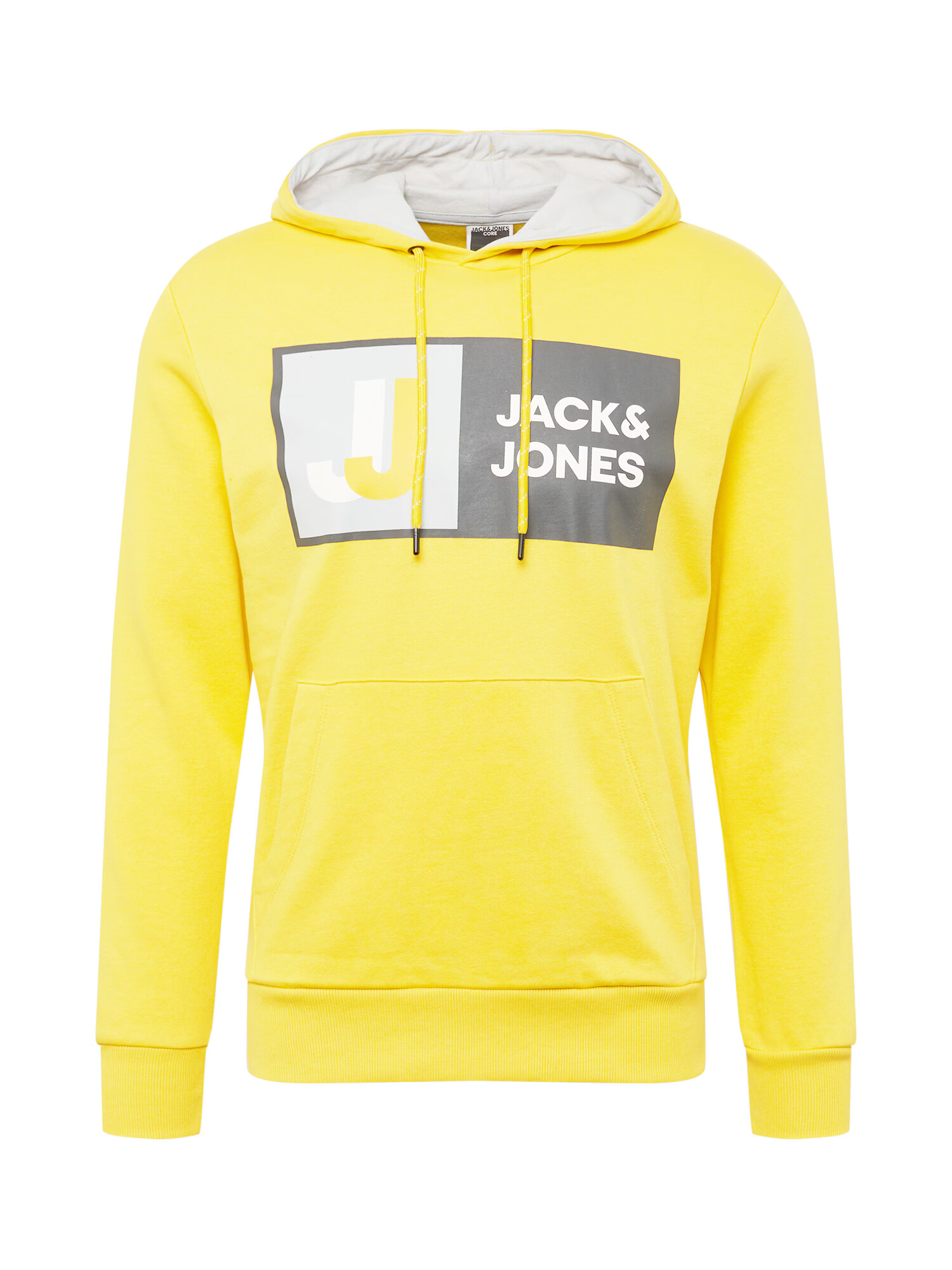 JACK & JONES Μπλούζα φούτερ 'LOGAN' κίτρινο / ανοικτό γκρι / σκούρο γκρι / λευκό - Pepit.gr