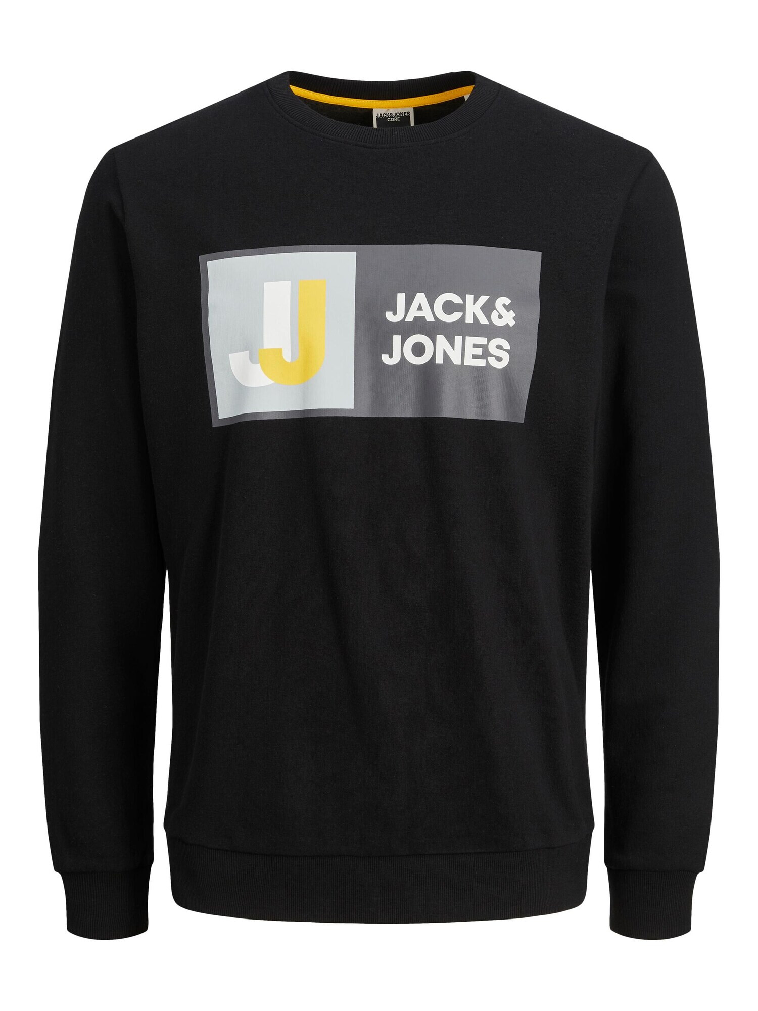 JACK & JONES Μπλούζα φούτερ 'Logan' κίτρινο / γκρι / ανοικτό γκρι / μαύρο / λευκό - Pepit.gr