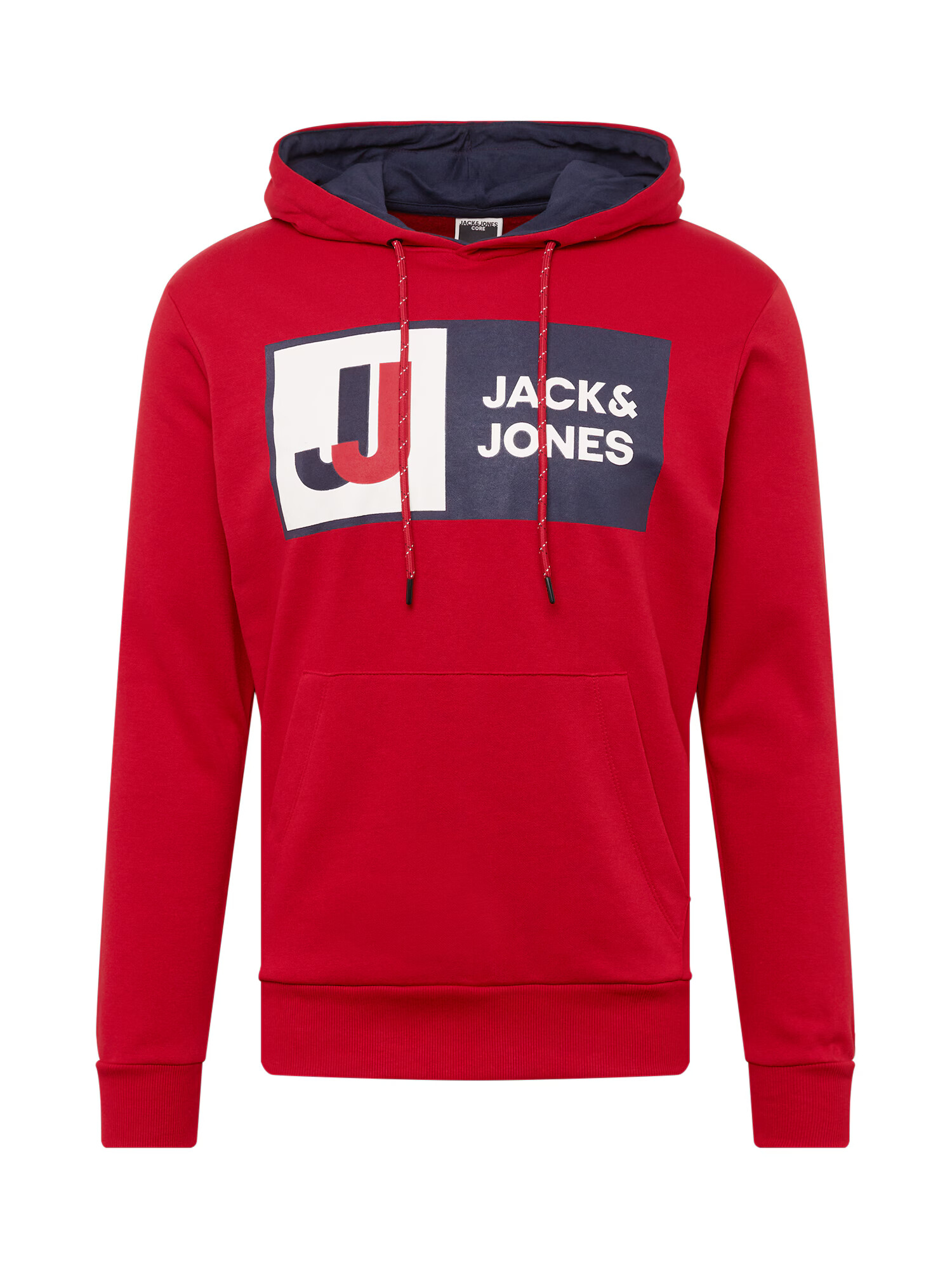 JACK & JONES Μπλούζα φούτερ 'LOGAN' ναυτικό μπλε / κόκκινο / λευκό - Pepit.gr