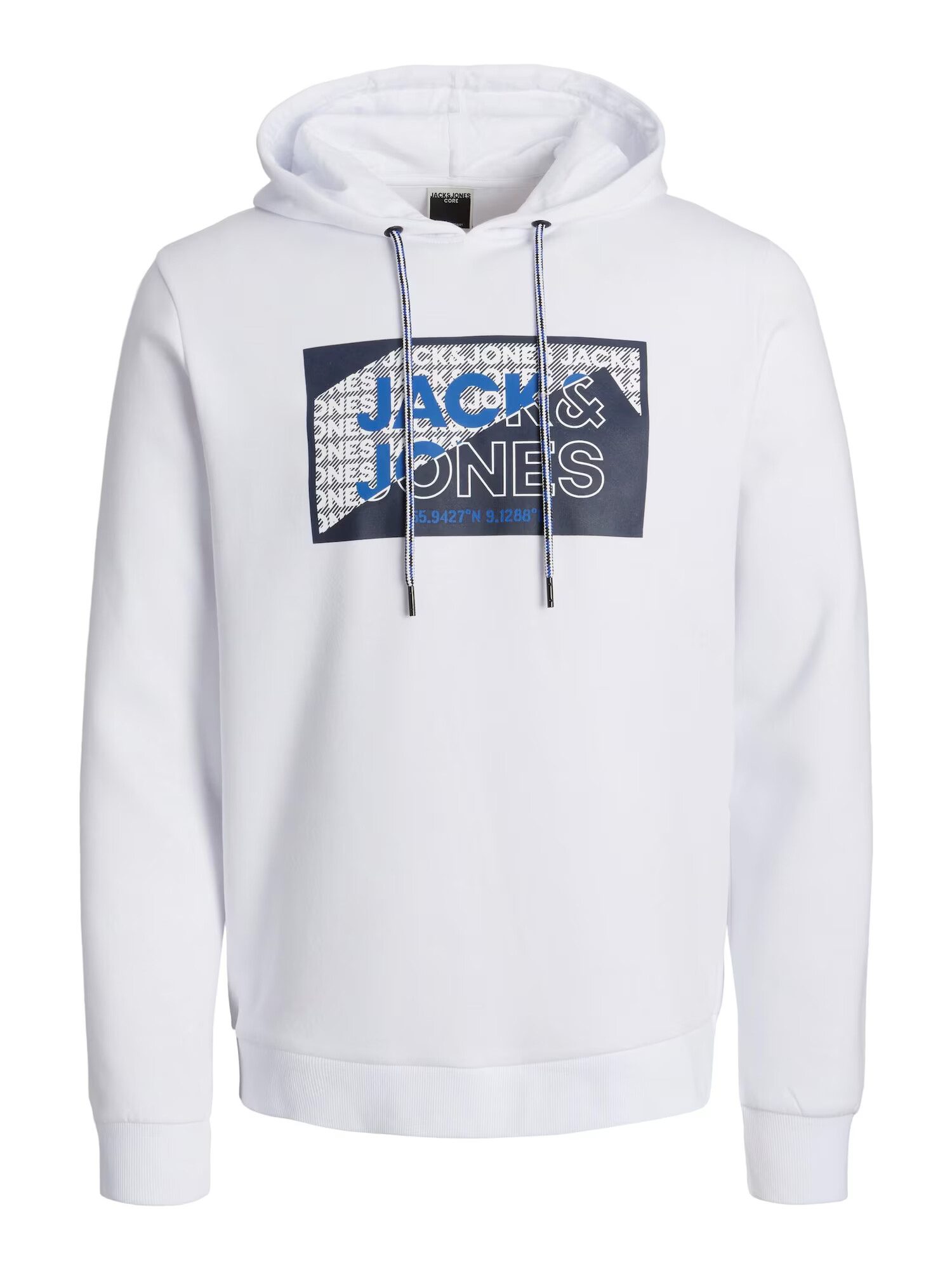 JACK & JONES Μπλούζα φούτερ 'Logan' ναυτικό μπλε / μπλε ρουά / λευκό - Pepit.gr