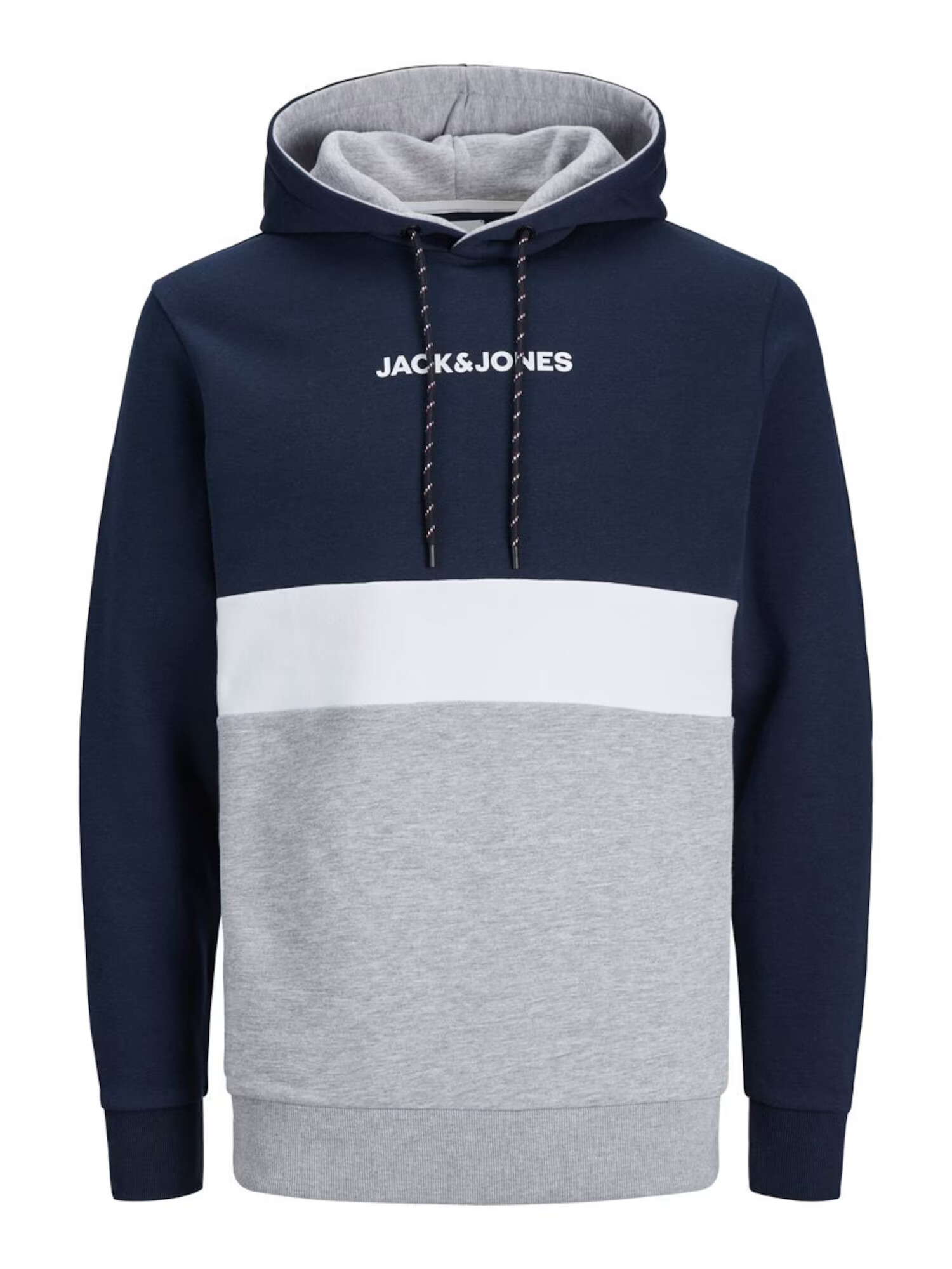 JACK & JONES Μπλούζα φούτερ μπλε / γκρι / λευκό - Pepit.gr