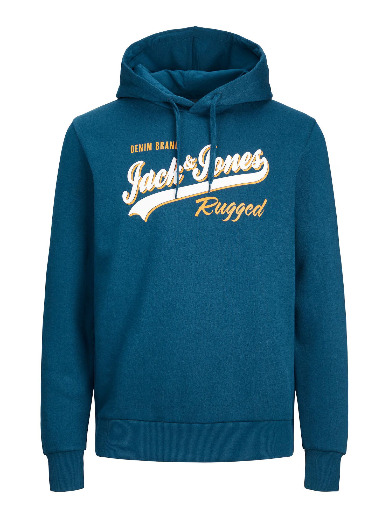 JACK & JONES Μπλούζα φούτερ μπλε μαρέν / πορτοκαλί / λευκό - Pepit.gr