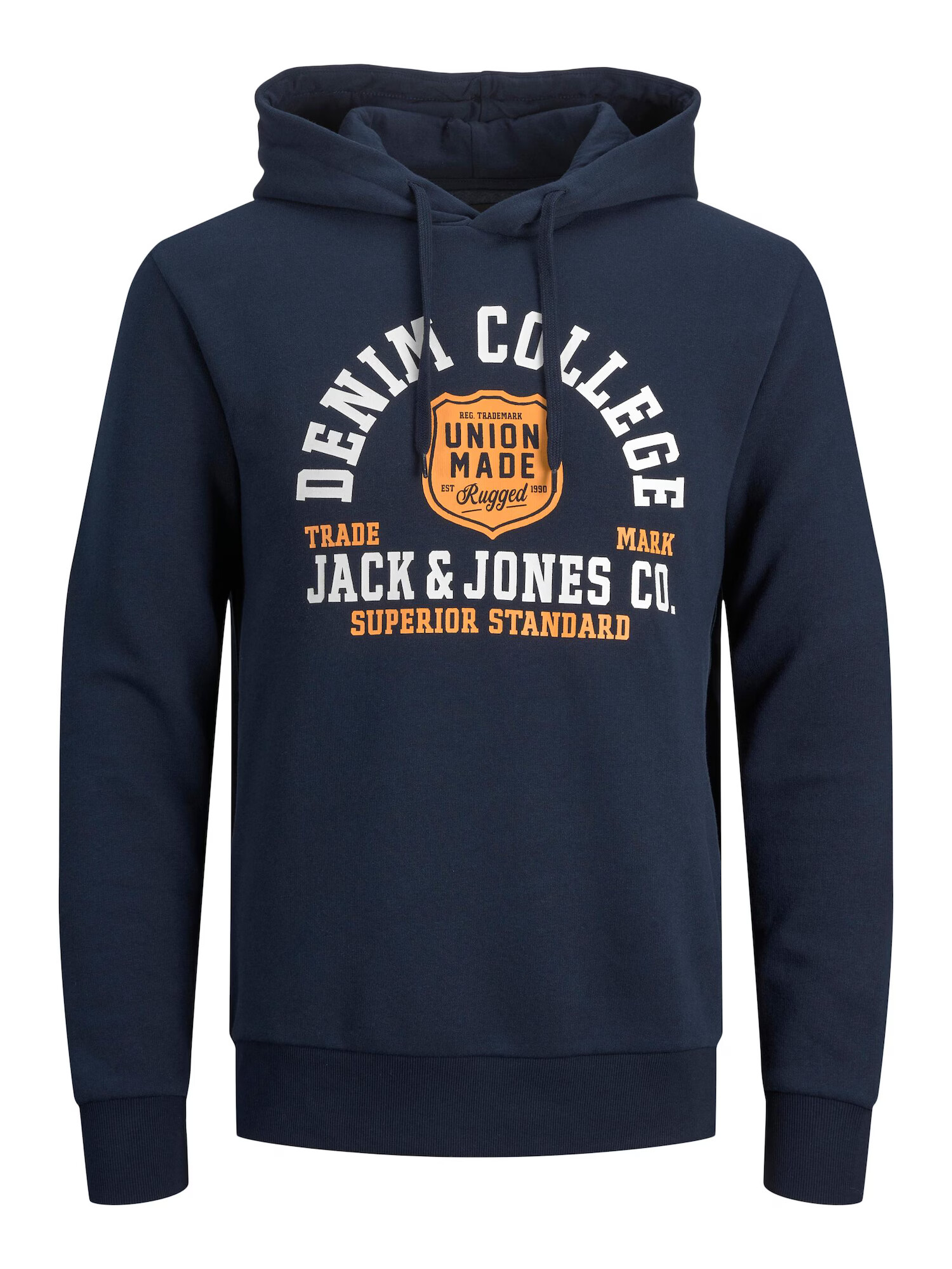 JACK & JONES Μπλούζα φούτερ μπλε / πορτοκαλί / λευκό - Pepit.gr