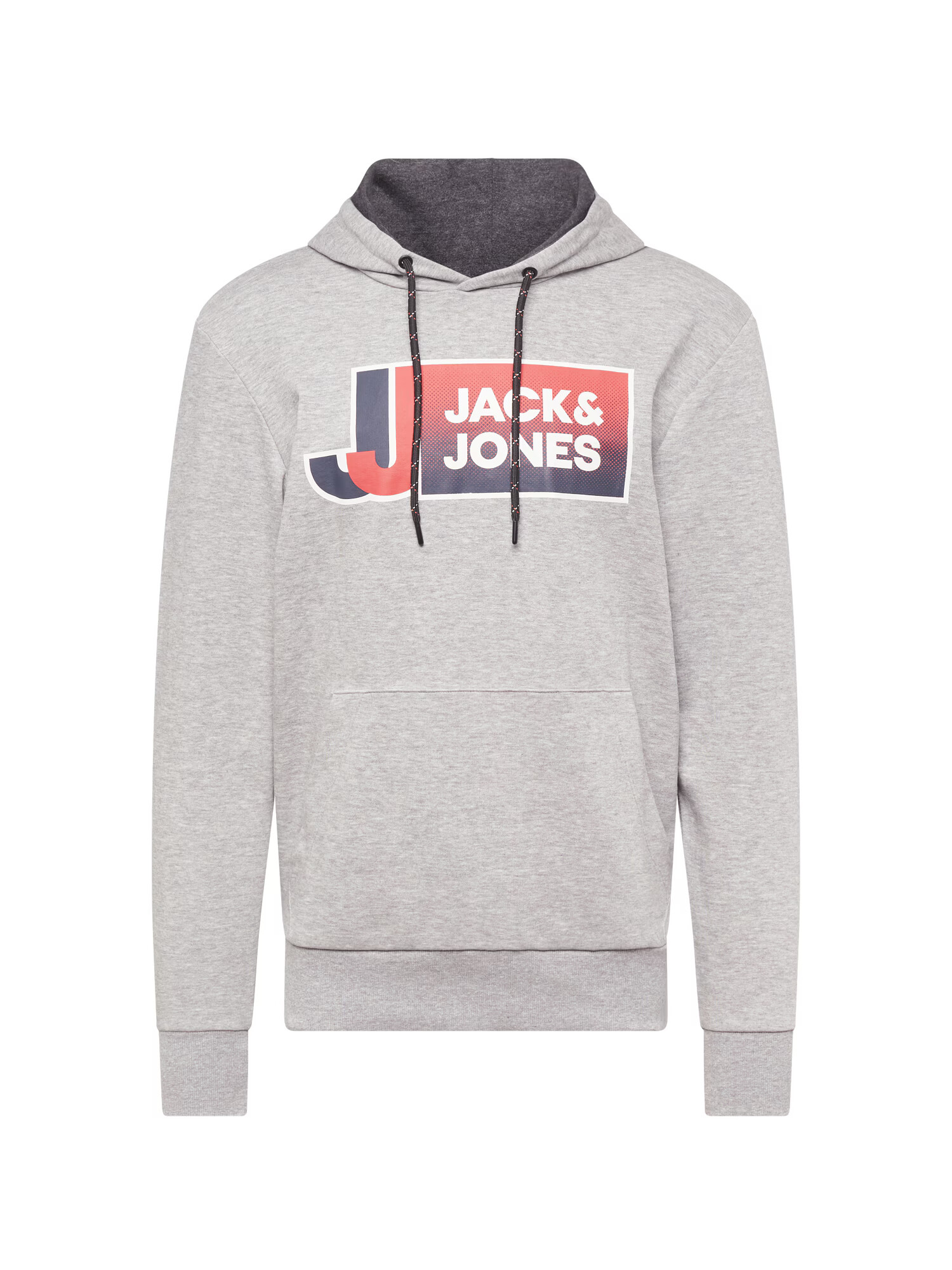 JACK & JONES Μπλούζα φούτερ ναυτικό μπλε / ανοικτό γκρι / κόκκινο παστέλ - Pepit.gr