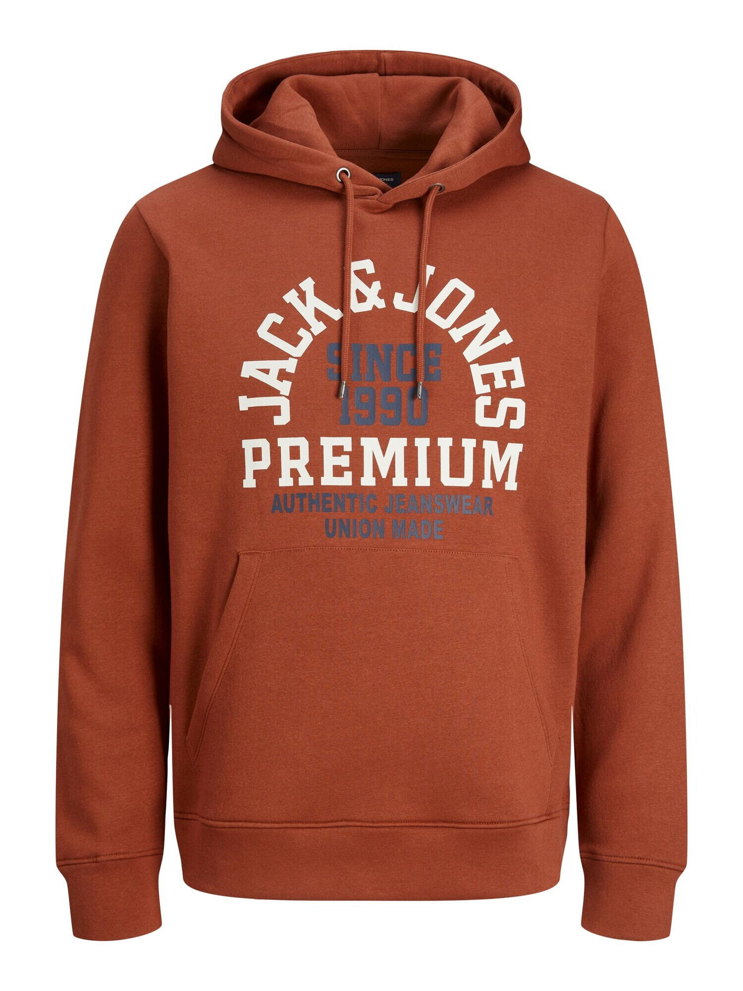 JACK & JONES Μπλούζα φούτερ ναυτικό μπλε / καφέ σκουριάς / λευκό - Pepit.gr