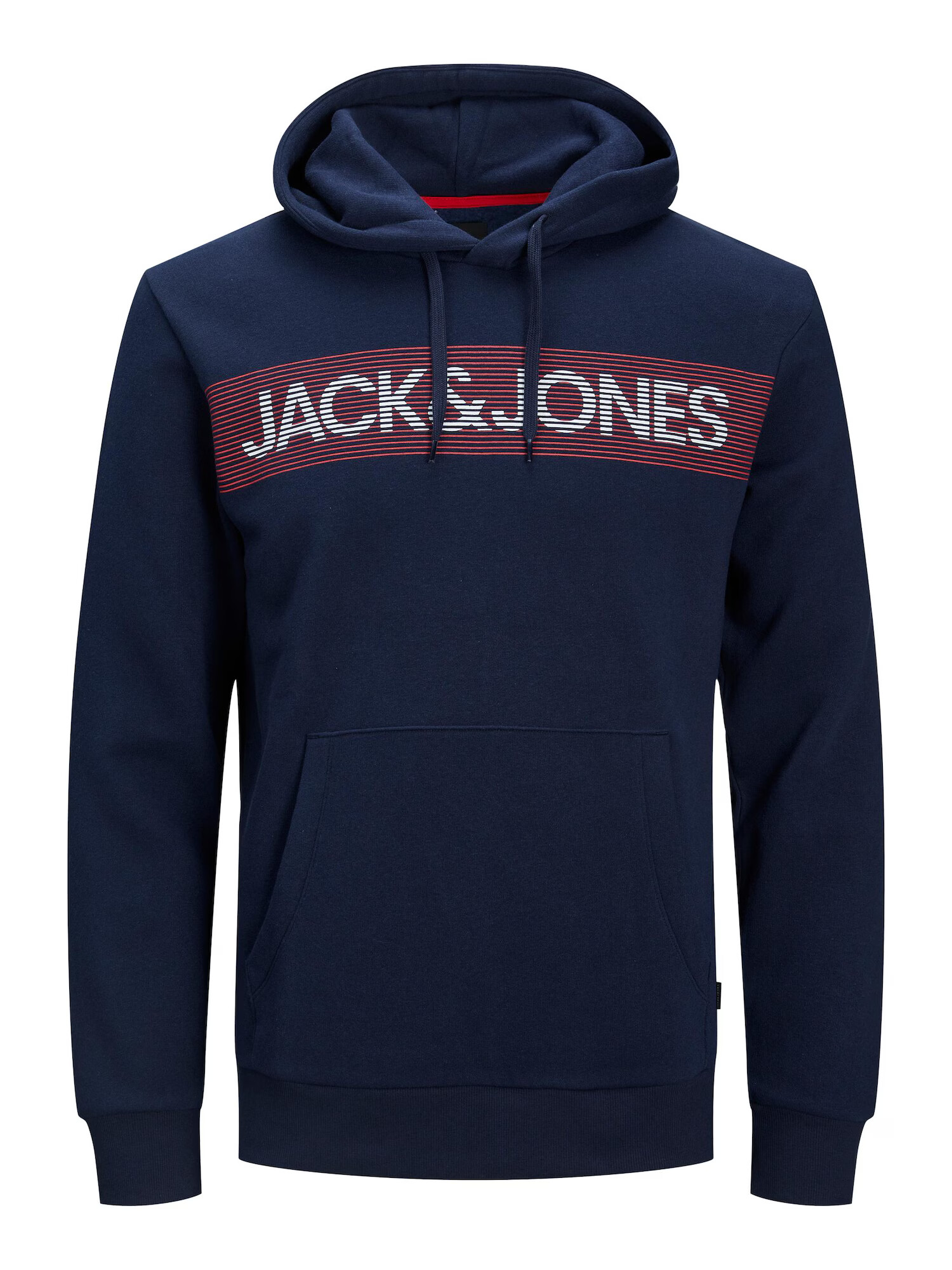 JACK & JONES Μπλούζα φούτερ ναυτικό μπλε / κόκκινο / λευκό - Pepit.gr