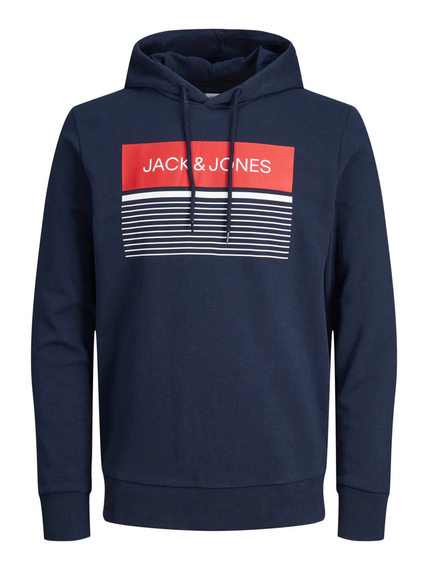 JACK & JONES Μπλούζα φούτερ ναυτικό μπλε / κόκκινο / λευκό - Pepit.gr