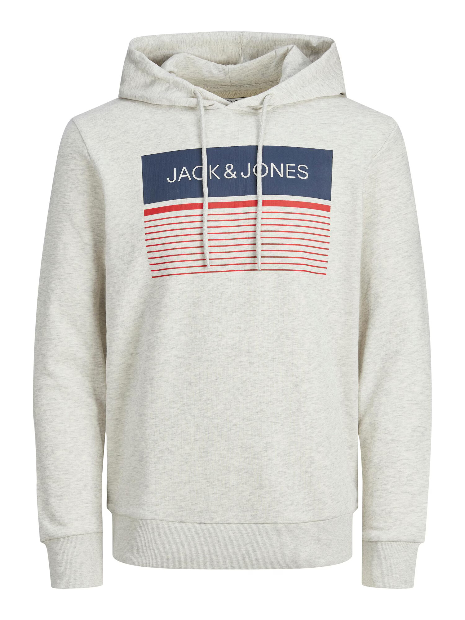 JACK & JONES Μπλούζα φούτερ ναυτικό μπλε / κόκκινο / λευκό μελανζέ - Pepit.gr