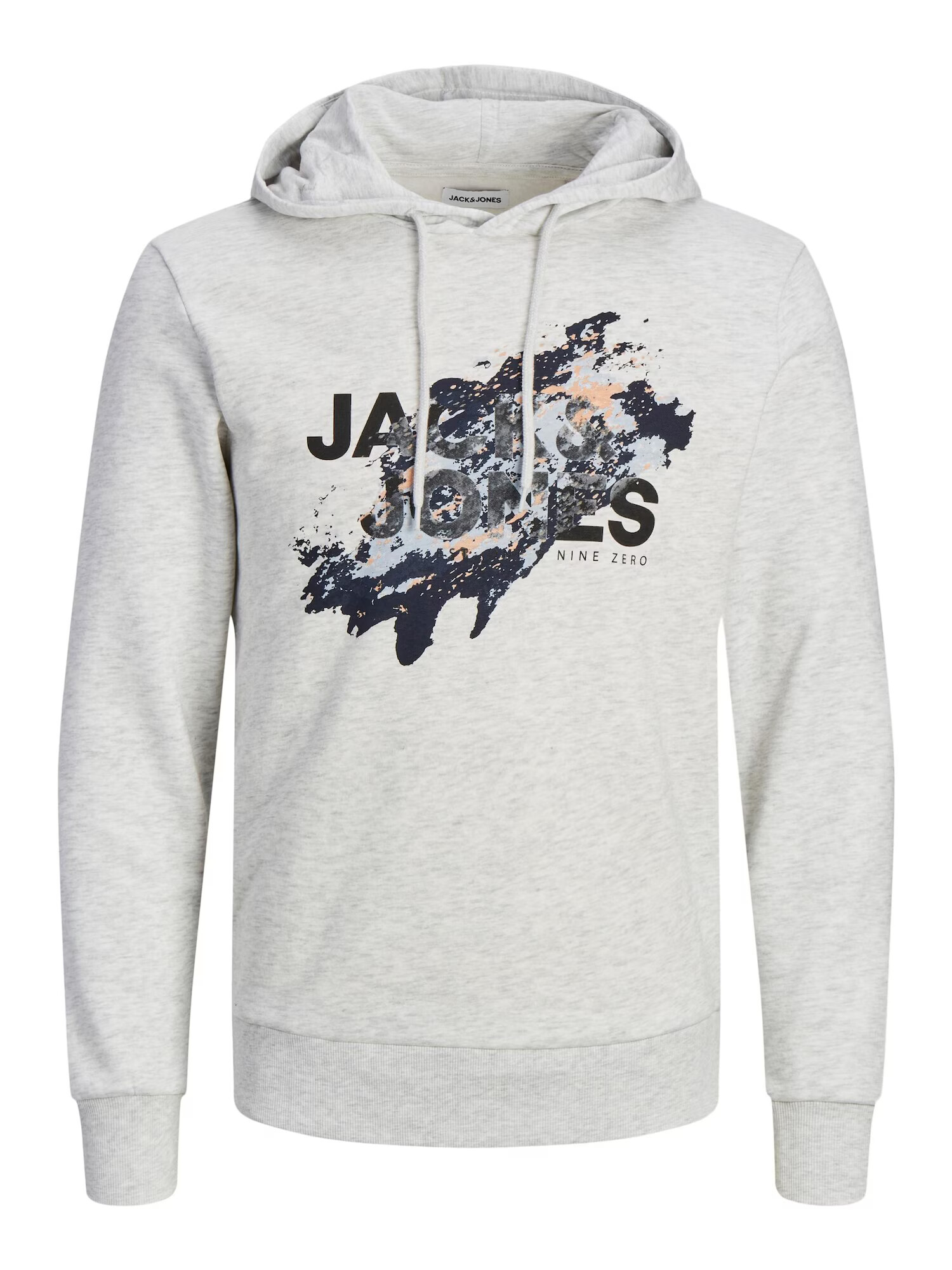 JACK & JONES Μπλούζα φούτερ 'NELSON' κρεμ / ναυτικό μπλε / μαύρο / λευκό μελανζέ - Pepit.gr