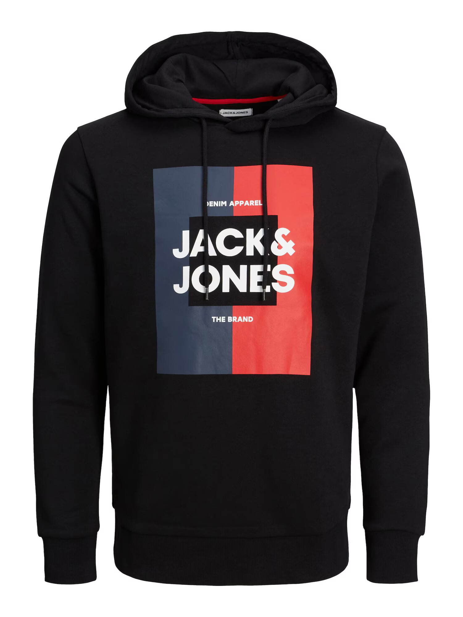 JACK & JONES Μπλούζα φούτερ 'Oscar' μπλε μαρέν / κόκκινο / μαύρο / λευκό - Pepit.gr